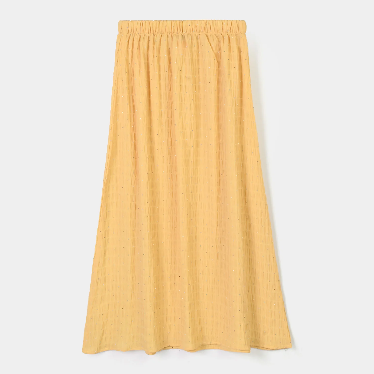 Girls Poly Cotton Long Skirt Golden Haze-Yellow - Image 4