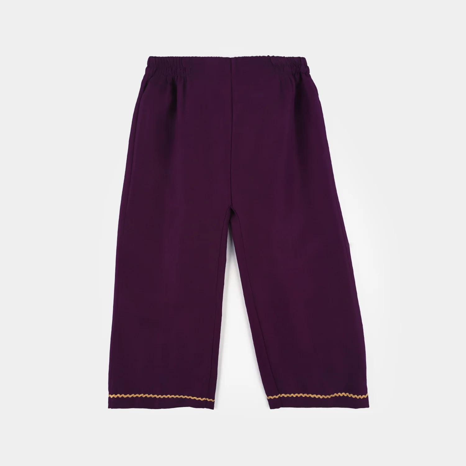 Girls Poly Cambric 3-Piece Set (Rang Saaz) - Purple - Image 9