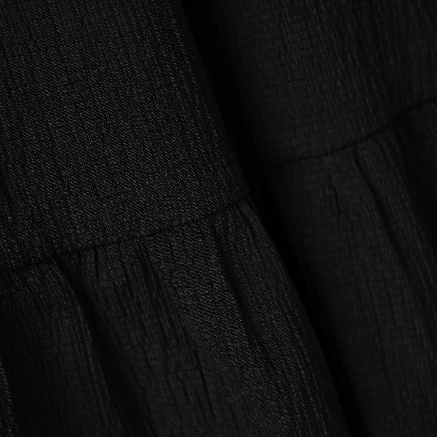 Girls Poly Cambric Casual Frock – Black - Image 5