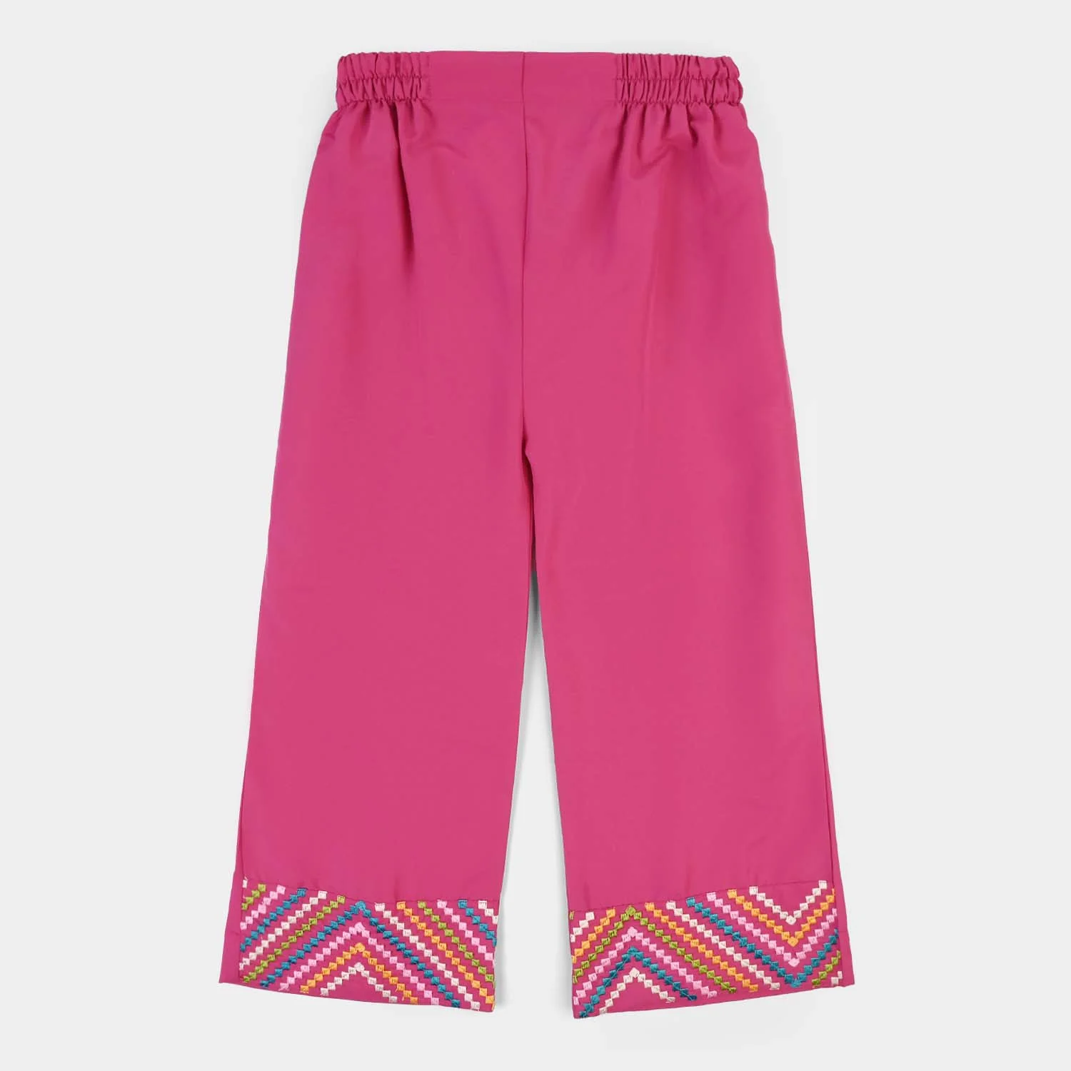 Girls poly cambric Emb 2Pcs Rang-E-Saheli - Bright Pink - Image 6