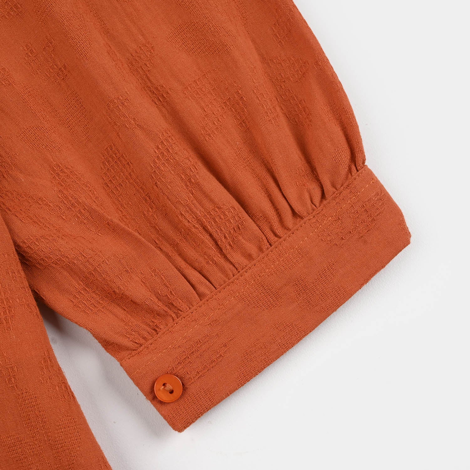 Girls Poly Crinkle Casual Top Umber-Rust - Image 4