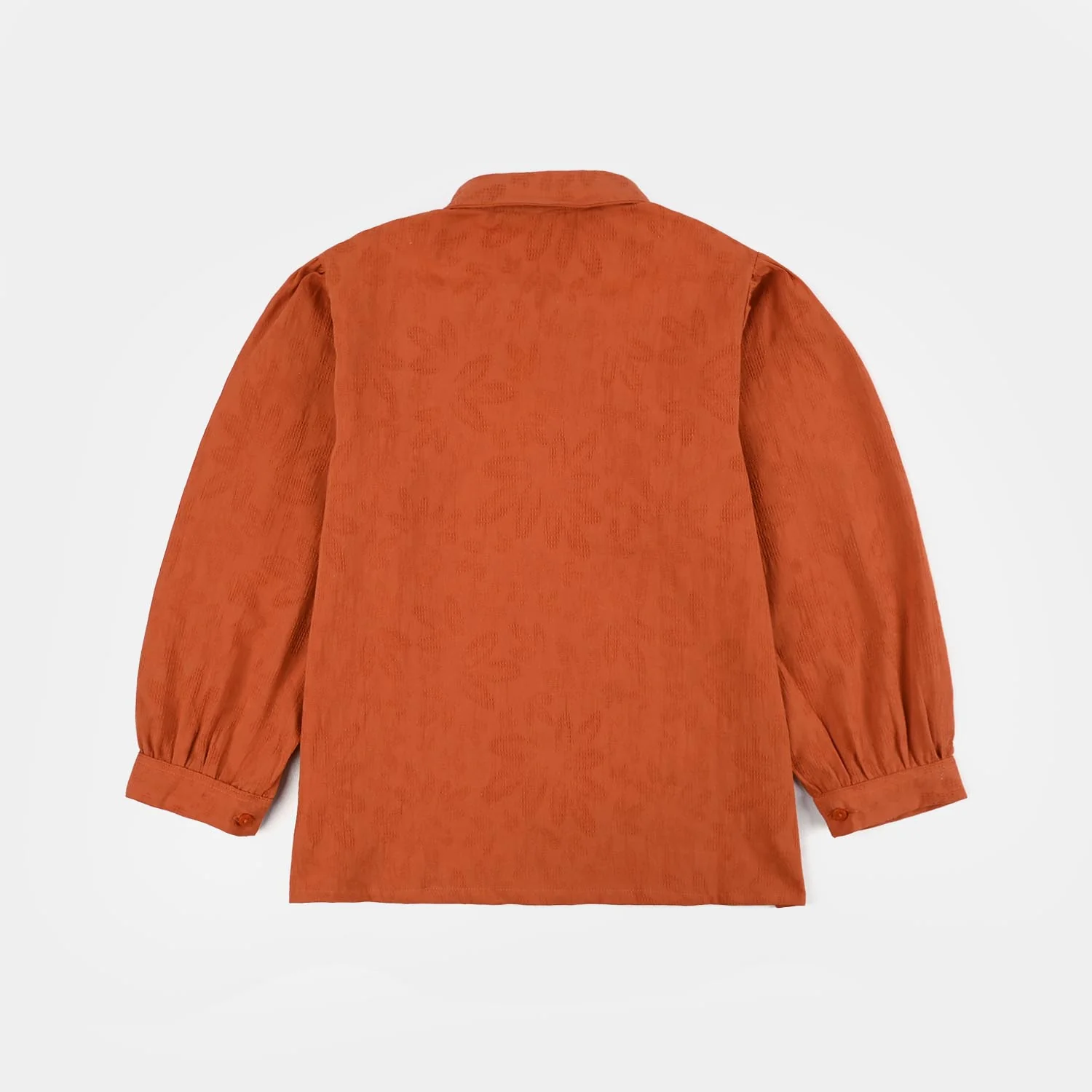 Girls Poly Crinkle Casual Top Umber-Rust - Image 5