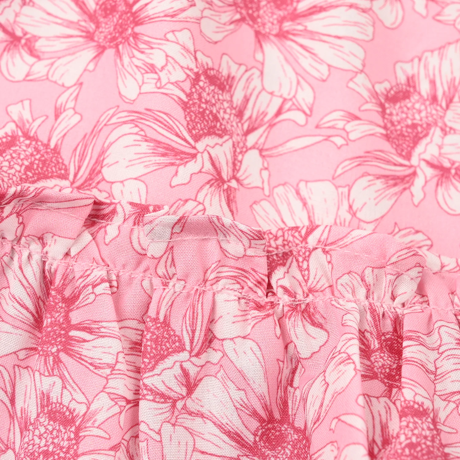 Girls Poly Lawn Short Skirt Flamingo-Pink - Image 3