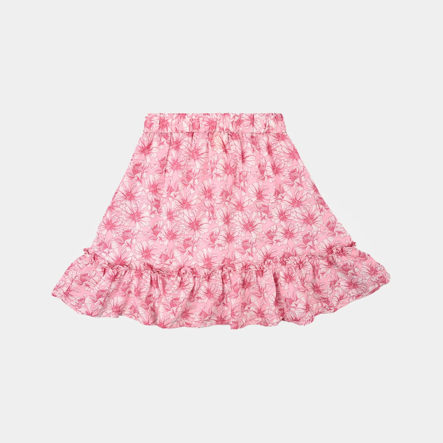 Girls Poly Lawn Short Skirt Flamingo-Pink - Image 4