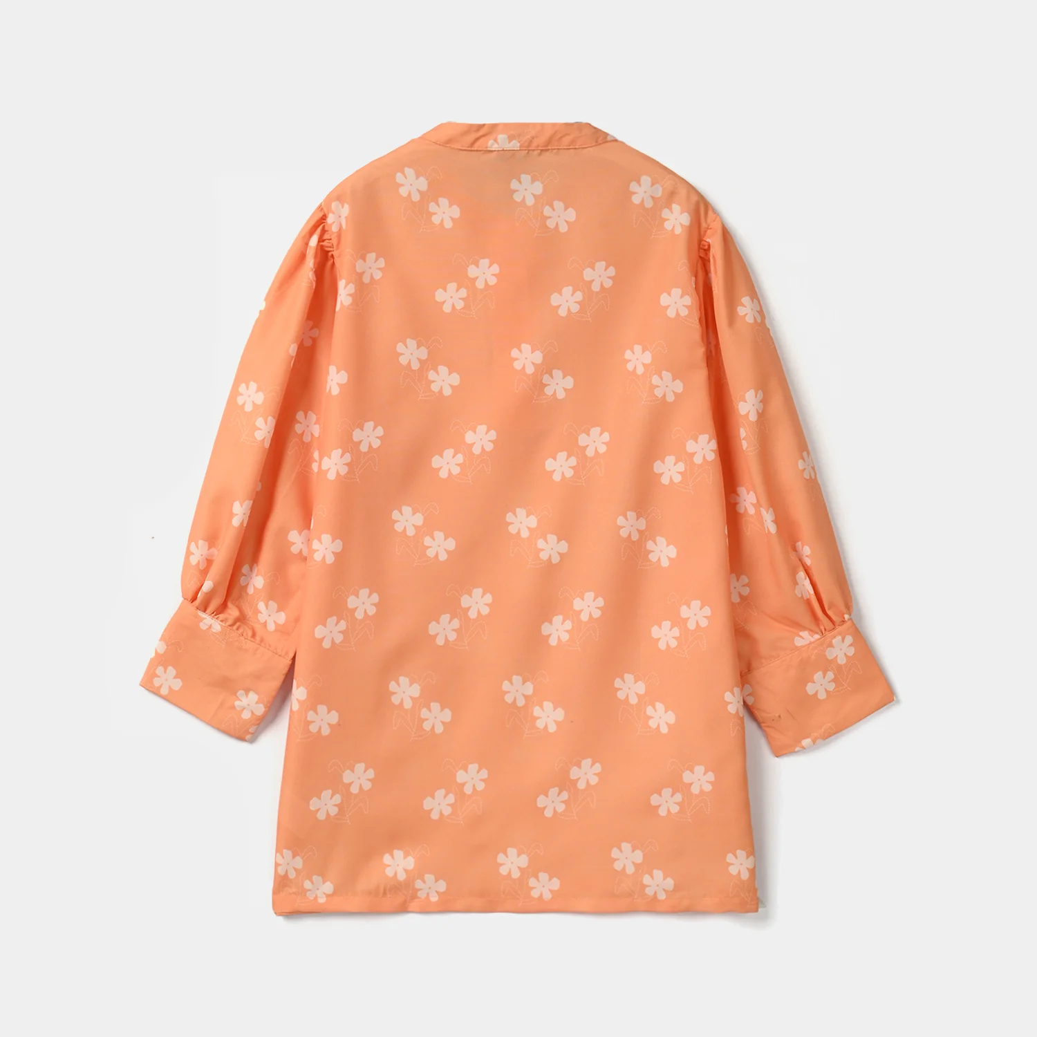 Girls Poly Mesh Printed Top - Peach - Image 3