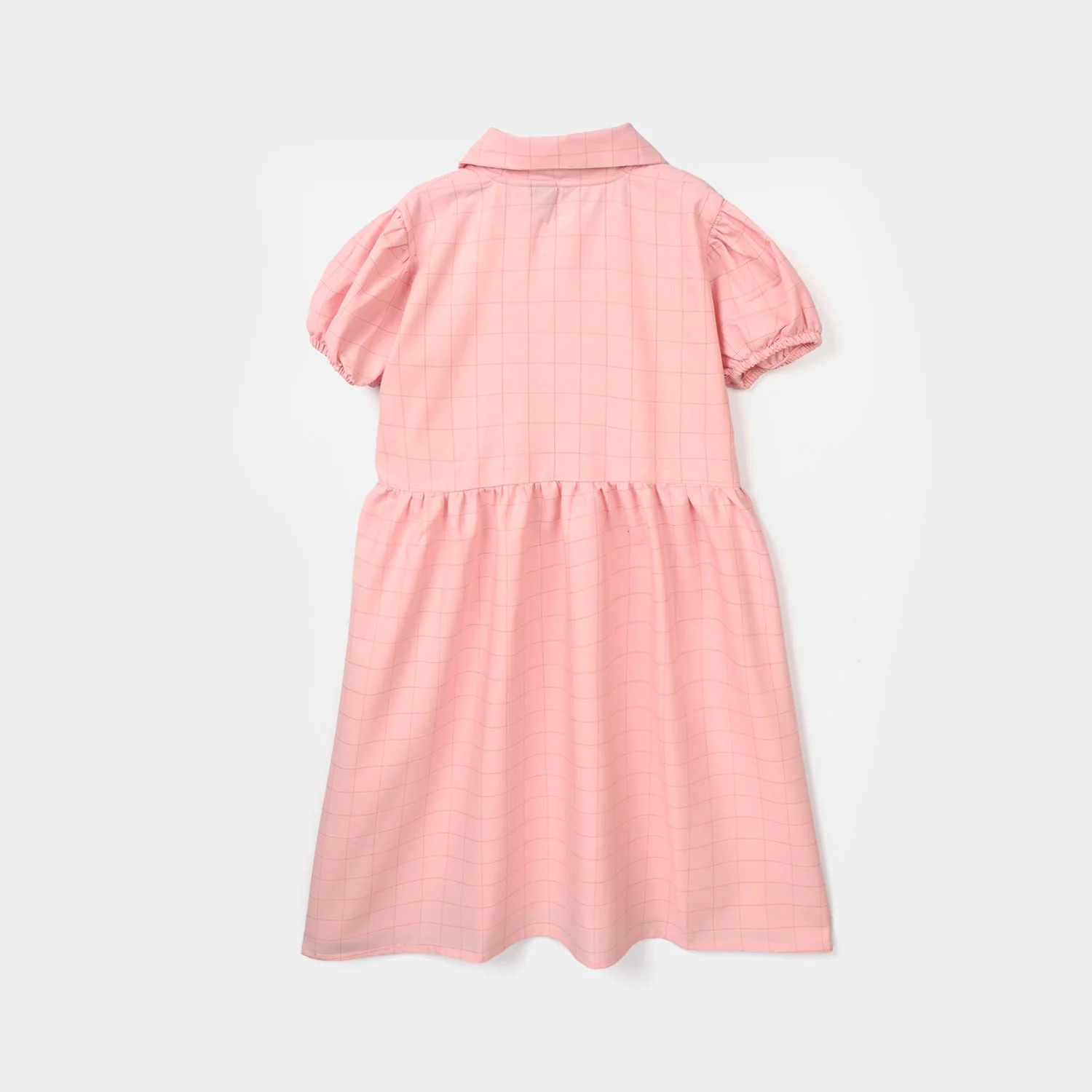 Girls Poly Twill Embroidered Frock – Pink - Image 3