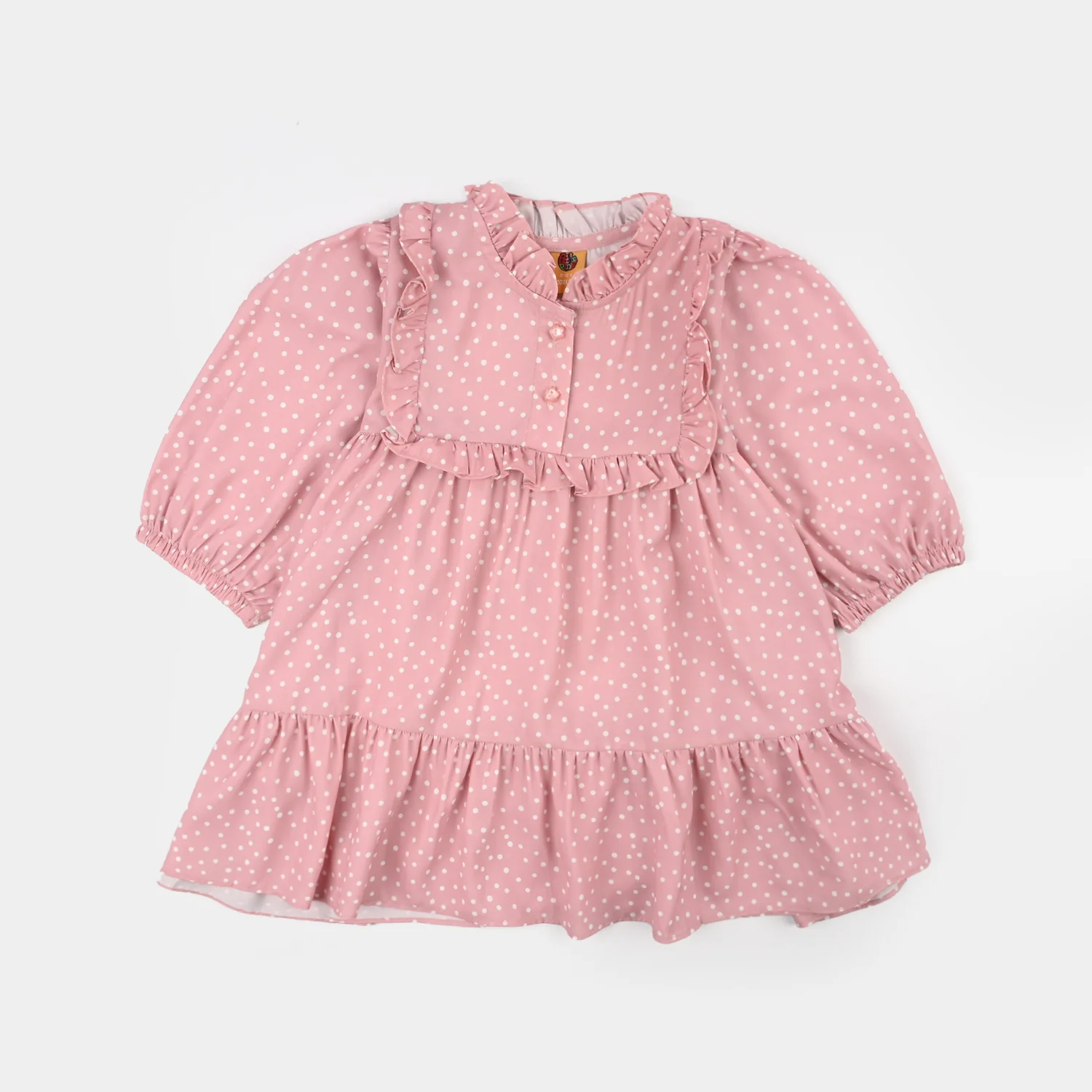Girls Polyester Casual Frock Beauty - PINK