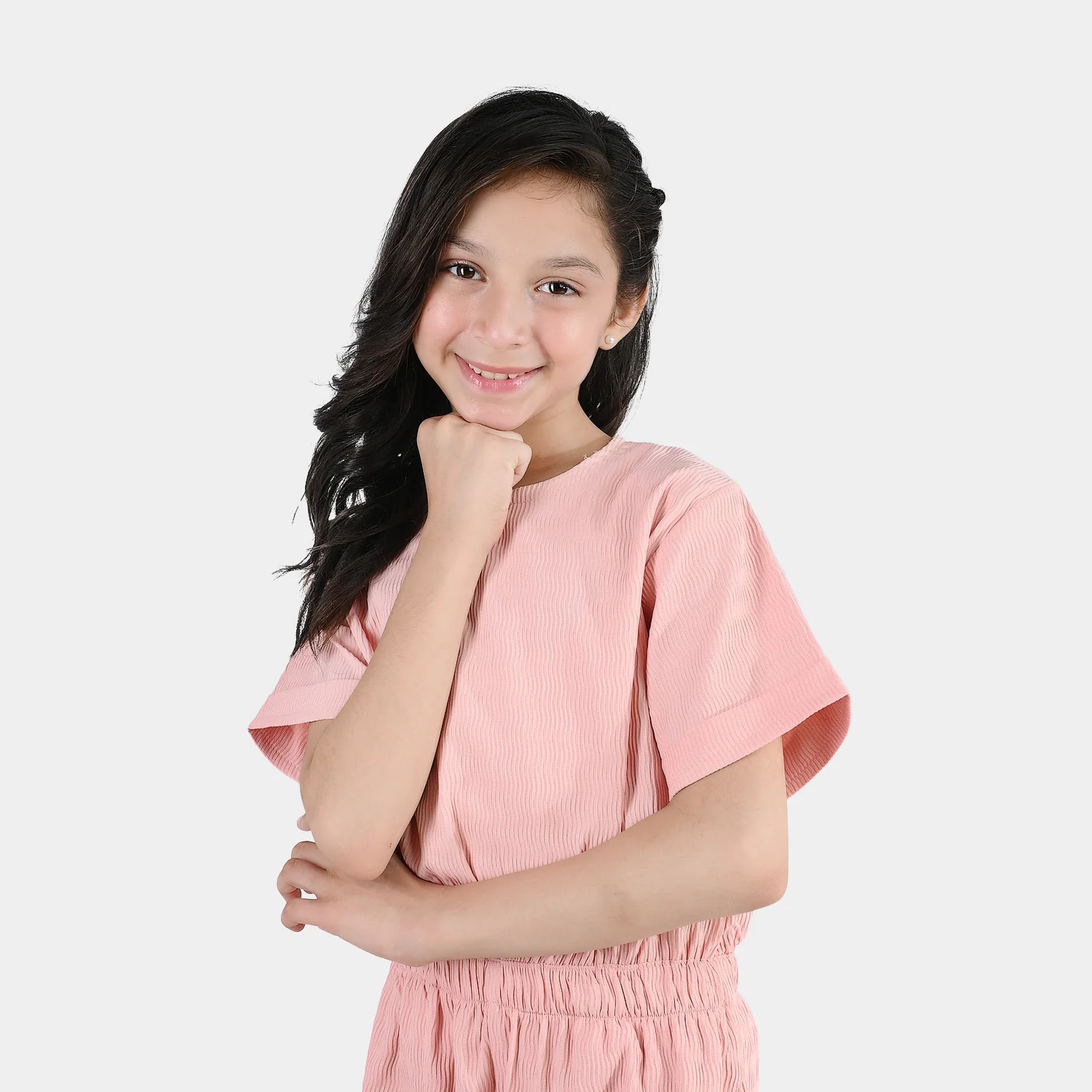 Girls Polyester Jumpsuit Blush-Peach - Image 2