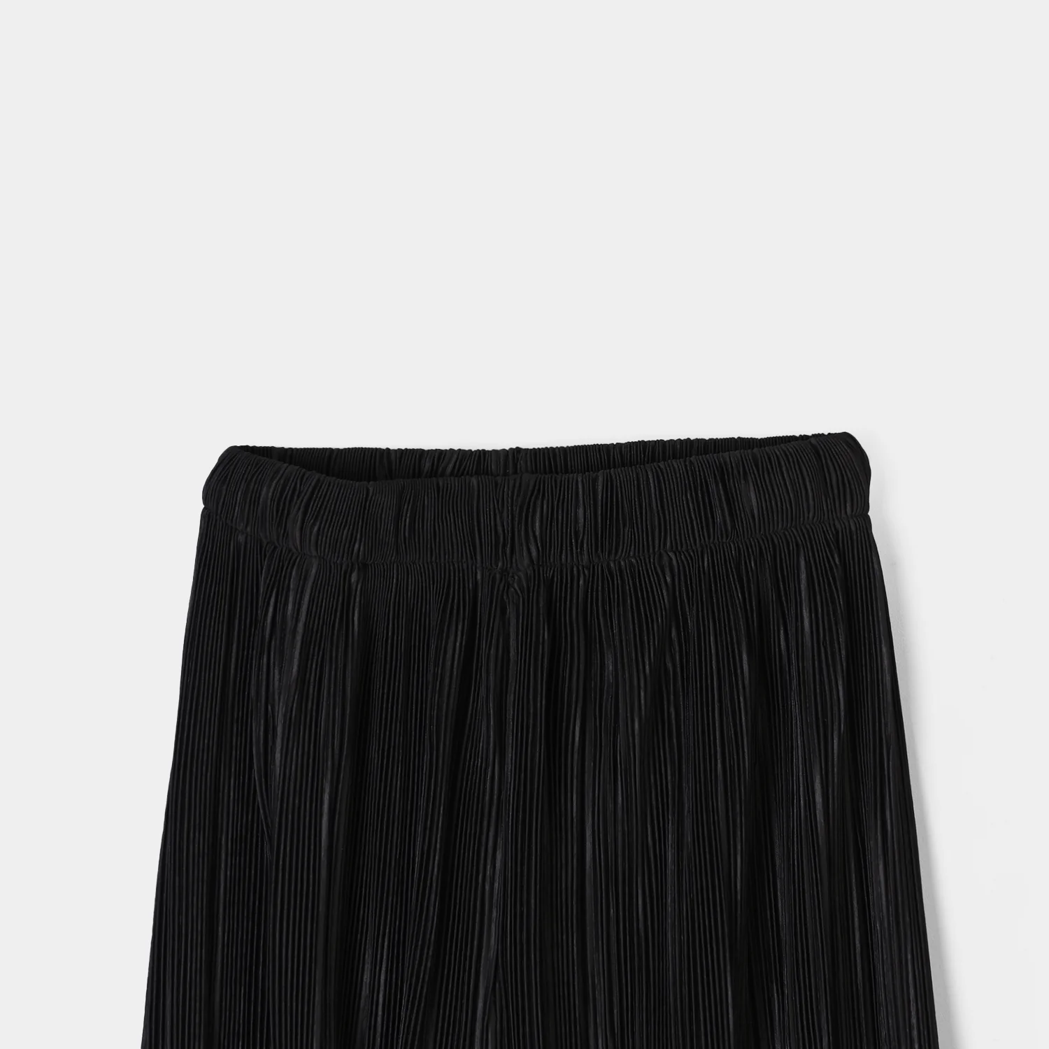 Girls Polyester Pleated Pant – Black - Image 3