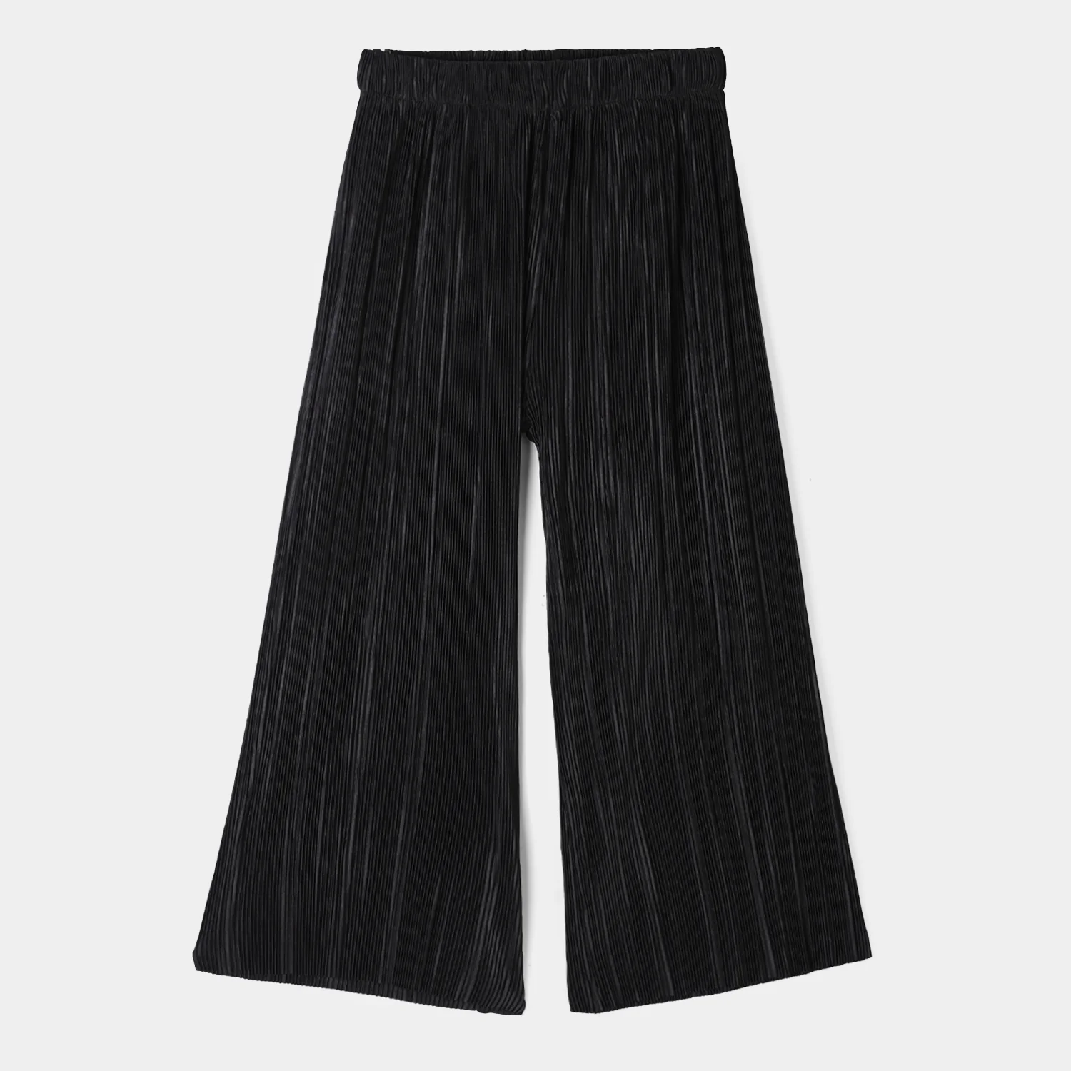 Girls Polyester Pleated Pant – Black - Image 4