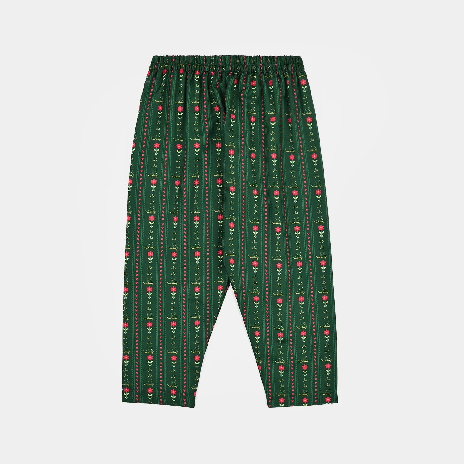 Girls Polyester Printed 3Pcs Ind Dil Dil Pakistan-L.Green - Image 3