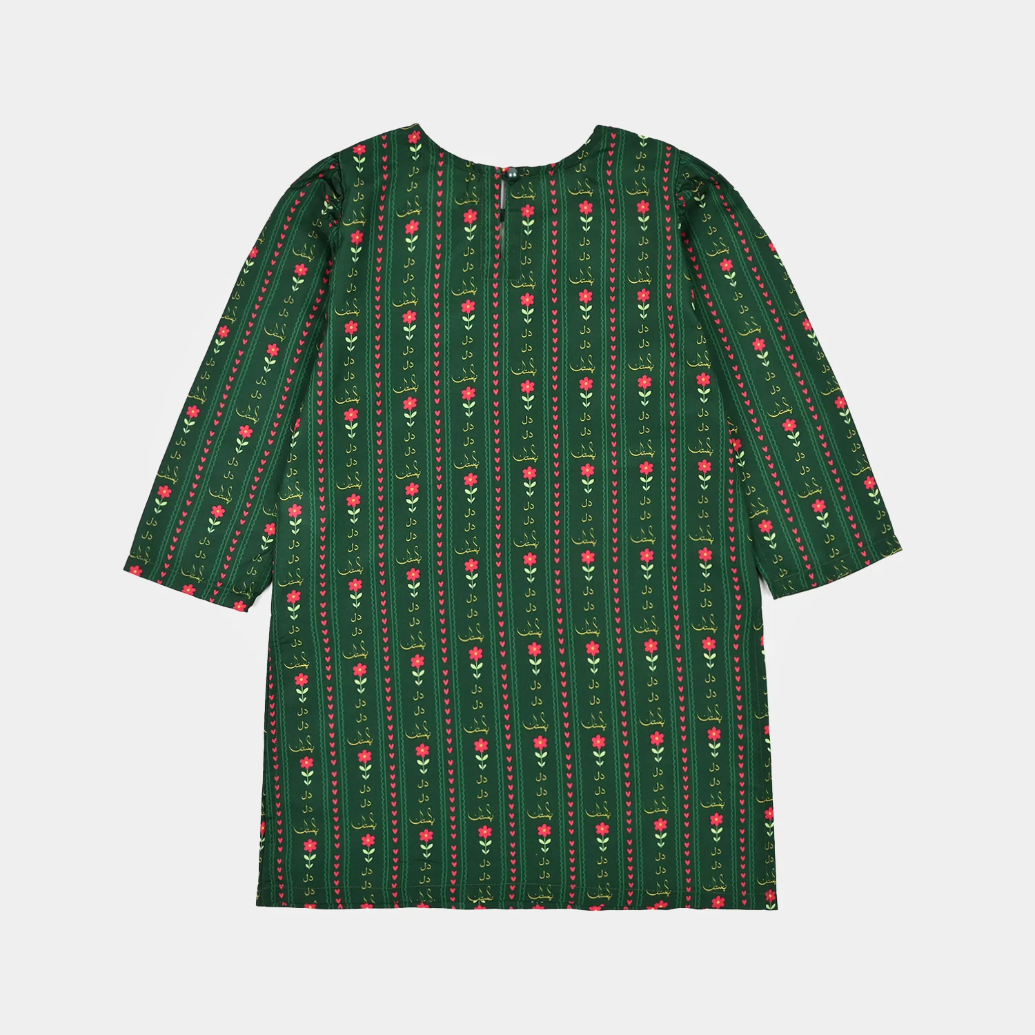 Girls Polyester Printed 3Pcs Ind Dil Dil Pakistan-L.Green - Image 5
