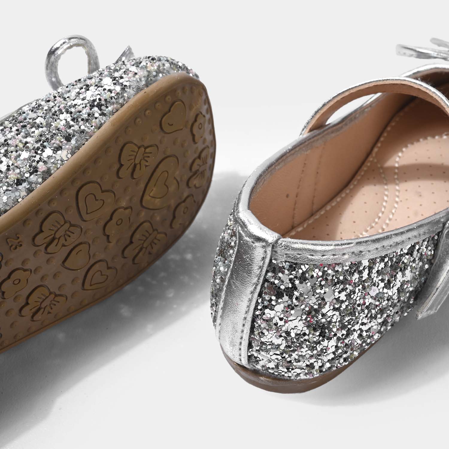 Girls Pumps 11-125-SILVER - Image 2