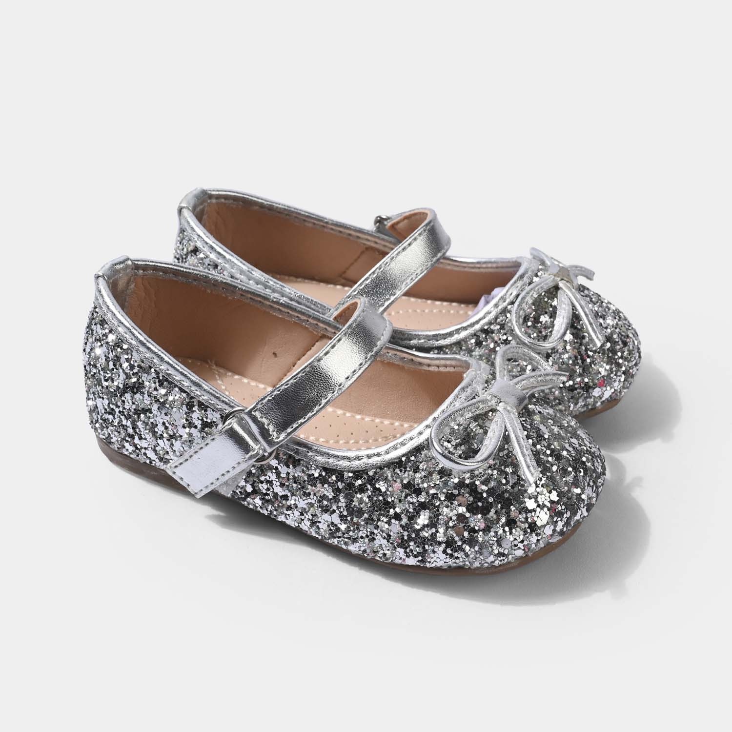 Girls Pumps 11-125-SILVER - Image 4