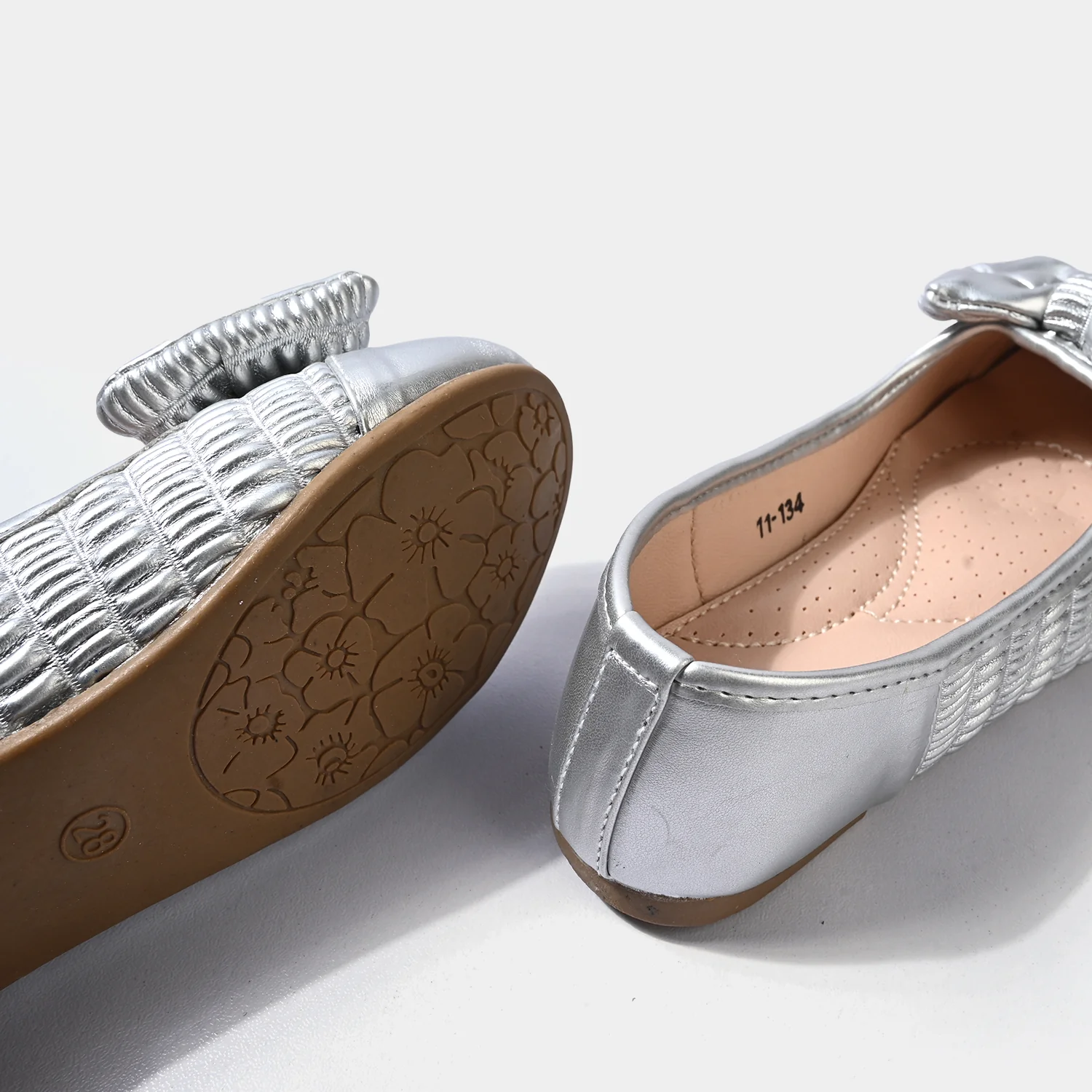 Girls Pumps 11-134-SILVER - Image 2