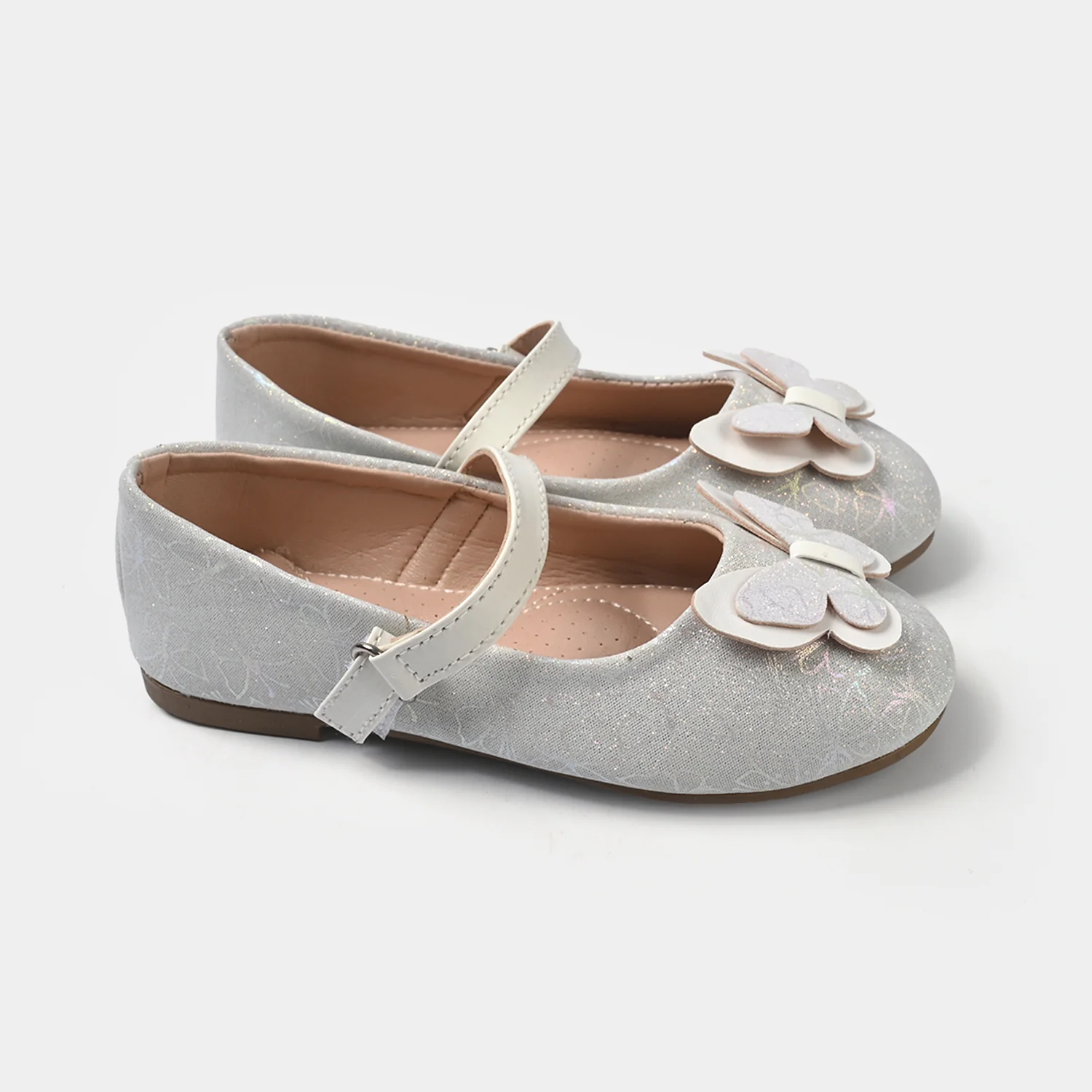 Girls Pumps 11-152-White - Image 3