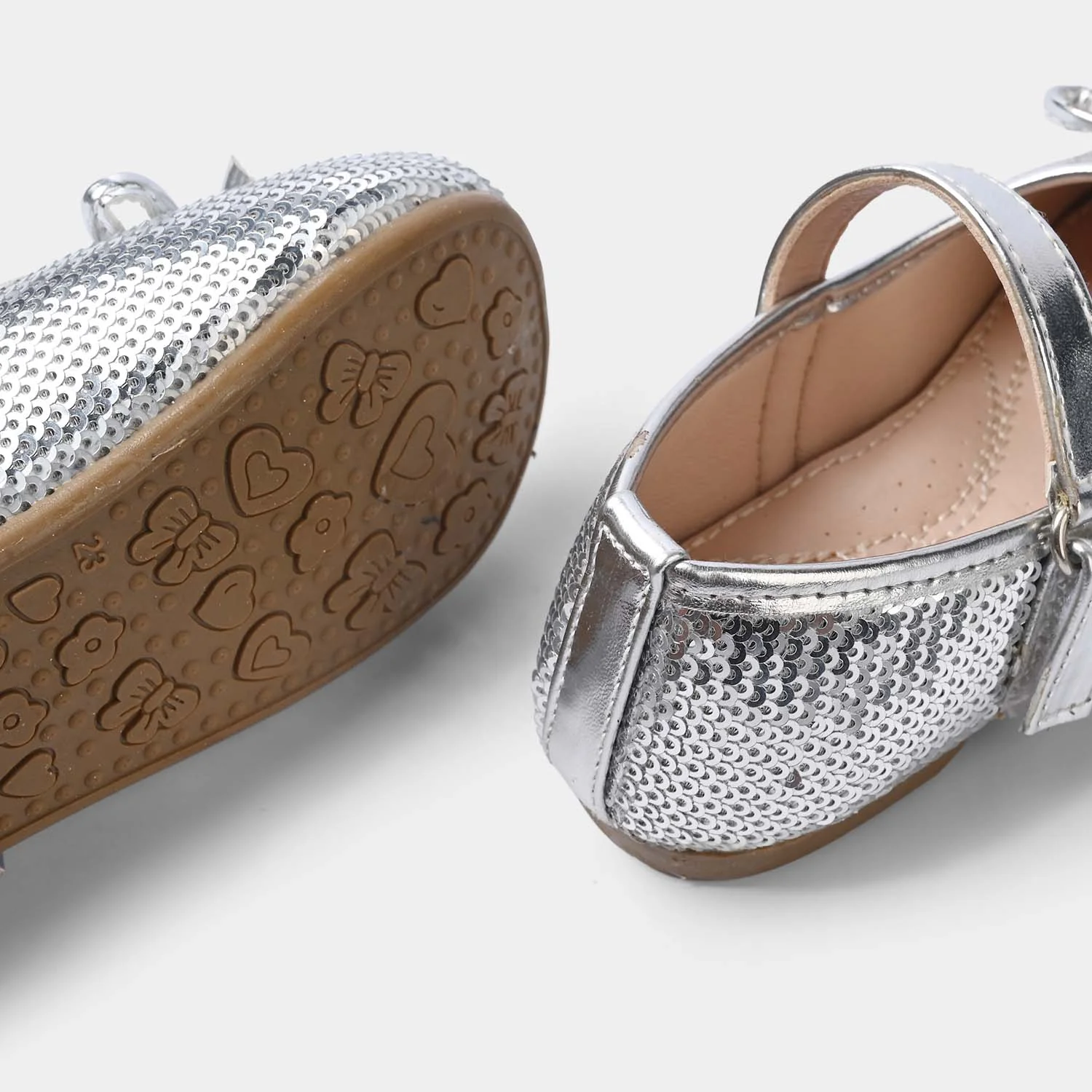 Girls Pumps 11-158-SILVER - Image 2