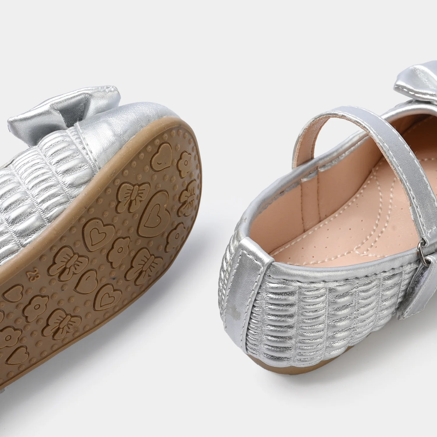 Girls Pumps 11-160-SILVER - Image 2