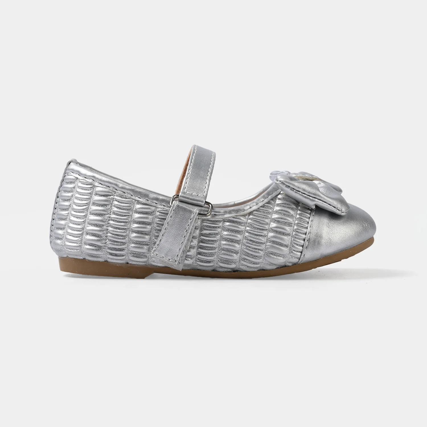 Girls Pumps 11-160-SILVER - Image 4