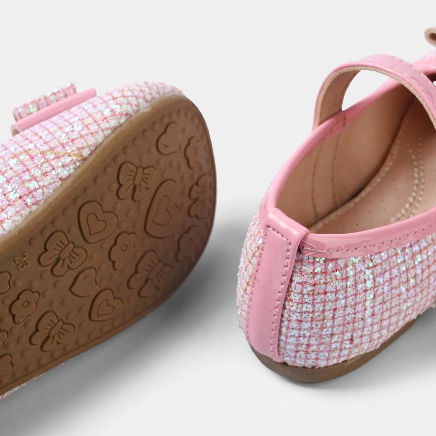 Girls Pumps 11-163-Pink - Image 2