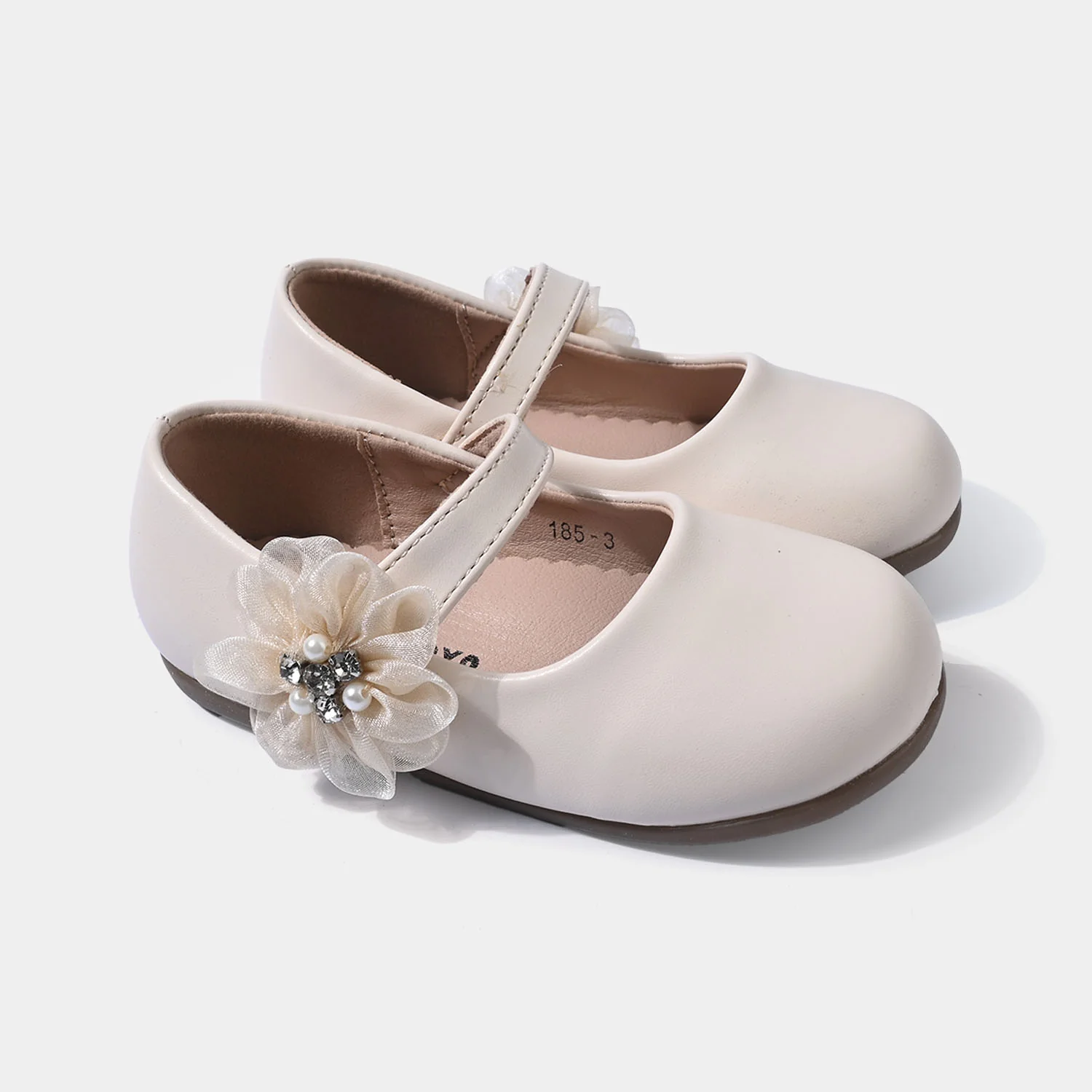 Girls Pumps 185-3-BEIGE - Image 3