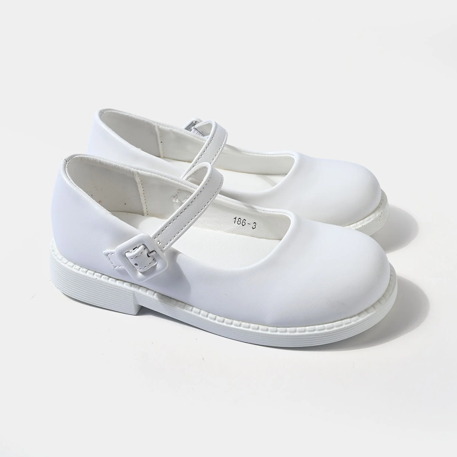 Girls Pumps 186-3-White - Image 3