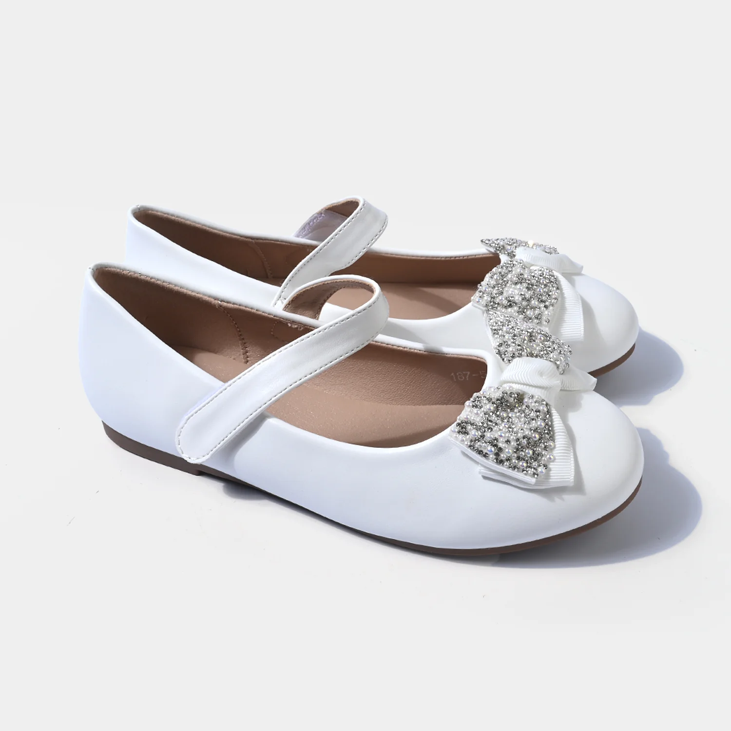Girls Pumps 187-5-White - Image 3