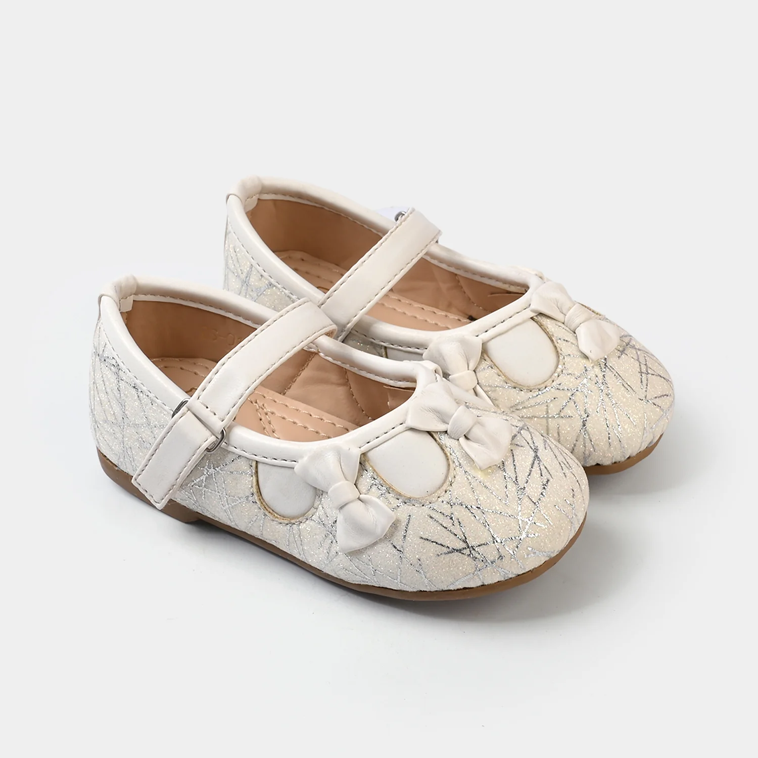 Girls Pumps BS-012-White - Image 3