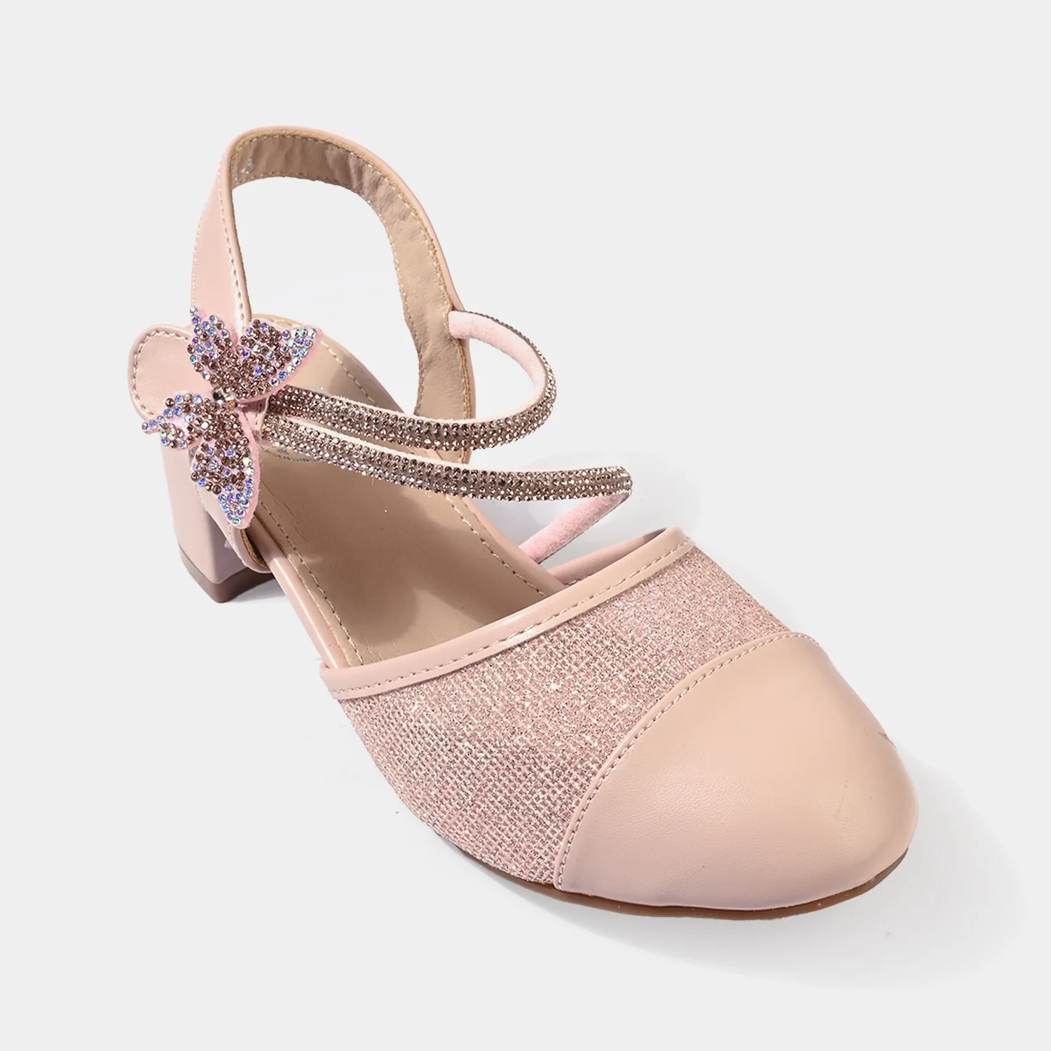 Girls Butterfly Pump Heels 131-3-PINK