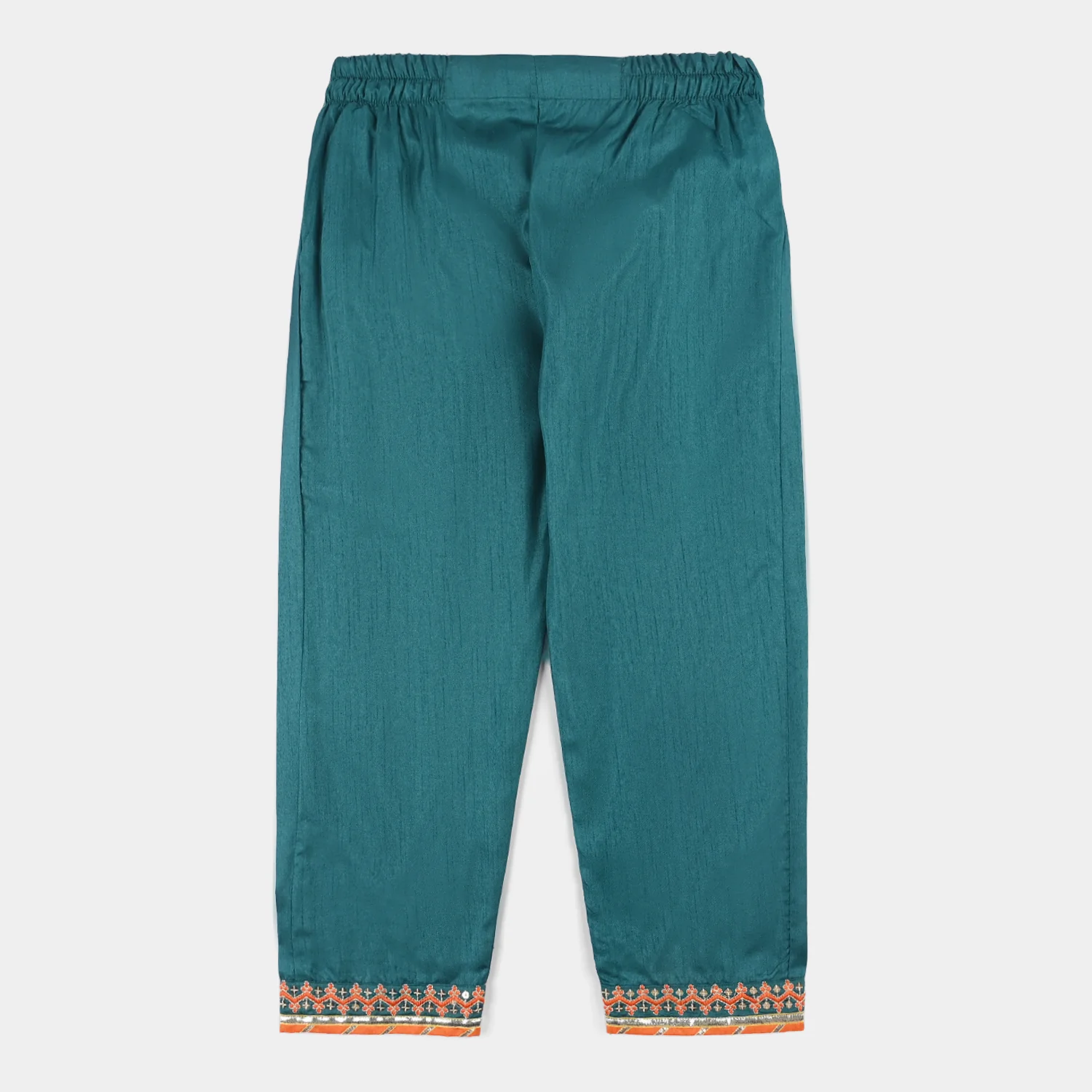 Girls Raw Silk 3Pcs (Naqsh) - Teal blue - Image 8