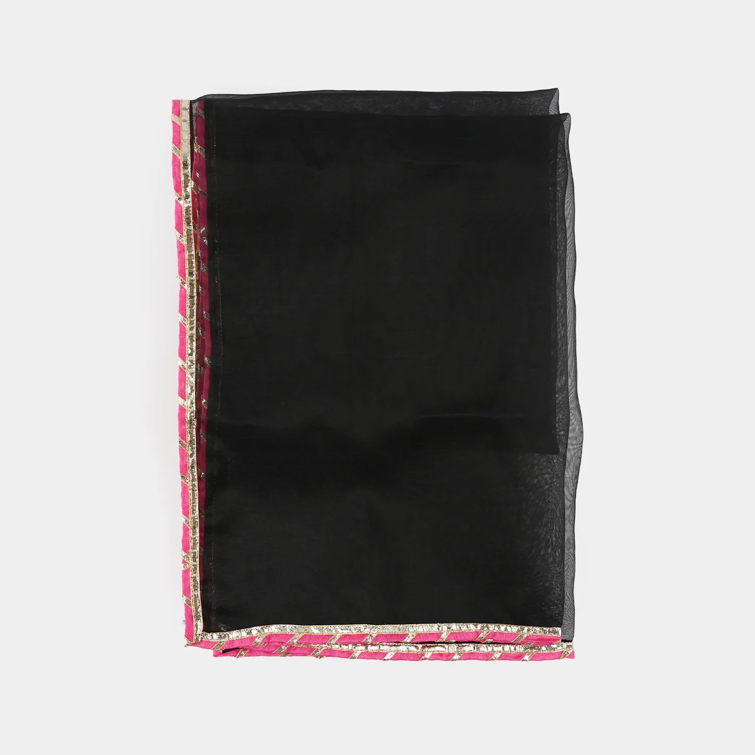 Girls Raw Silk 3-Piece Suit (Rangrez) - Black - Image 8