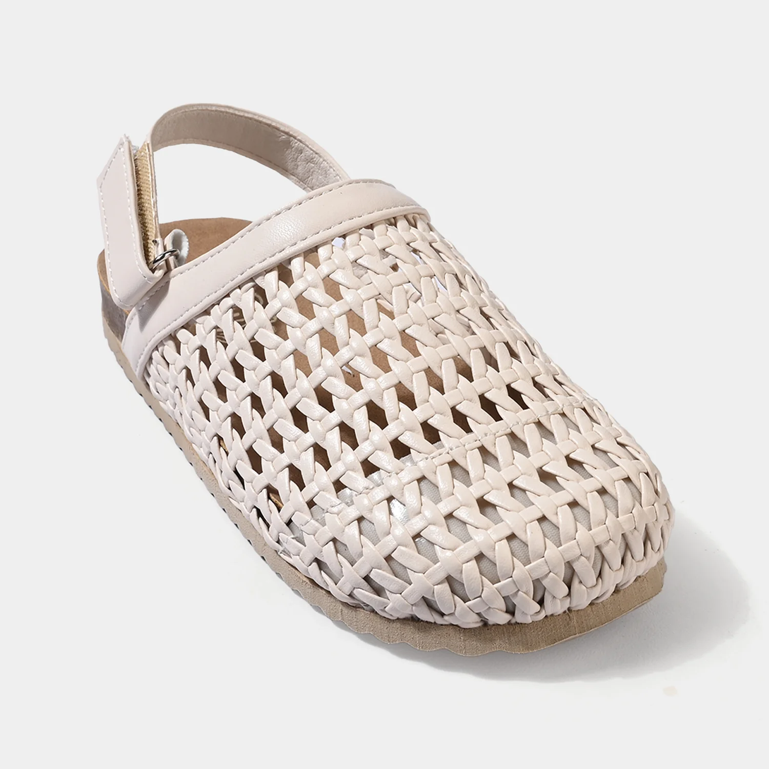 Girls Woven Sandal 128-5-BEIGE