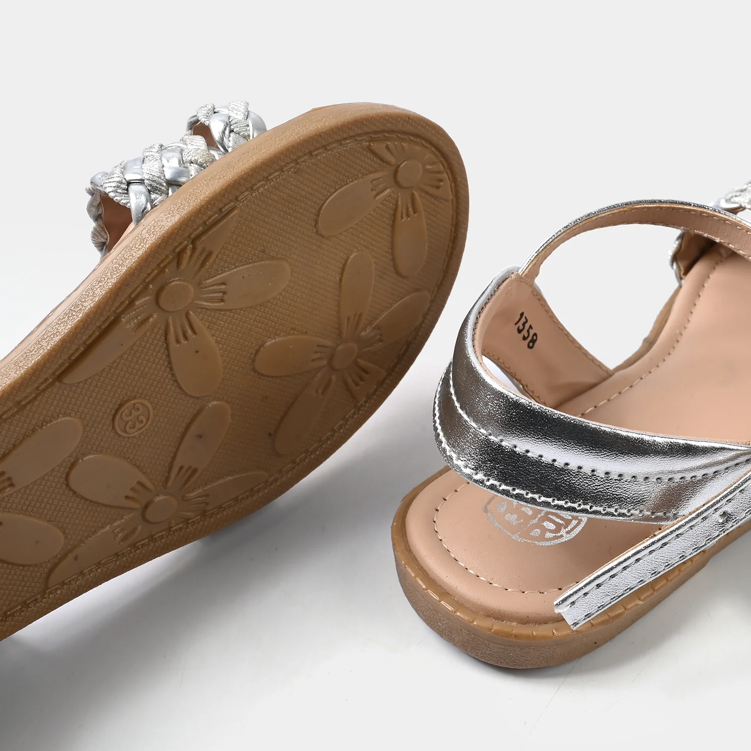 Girls Sandal 1358-SILVER - Image 2