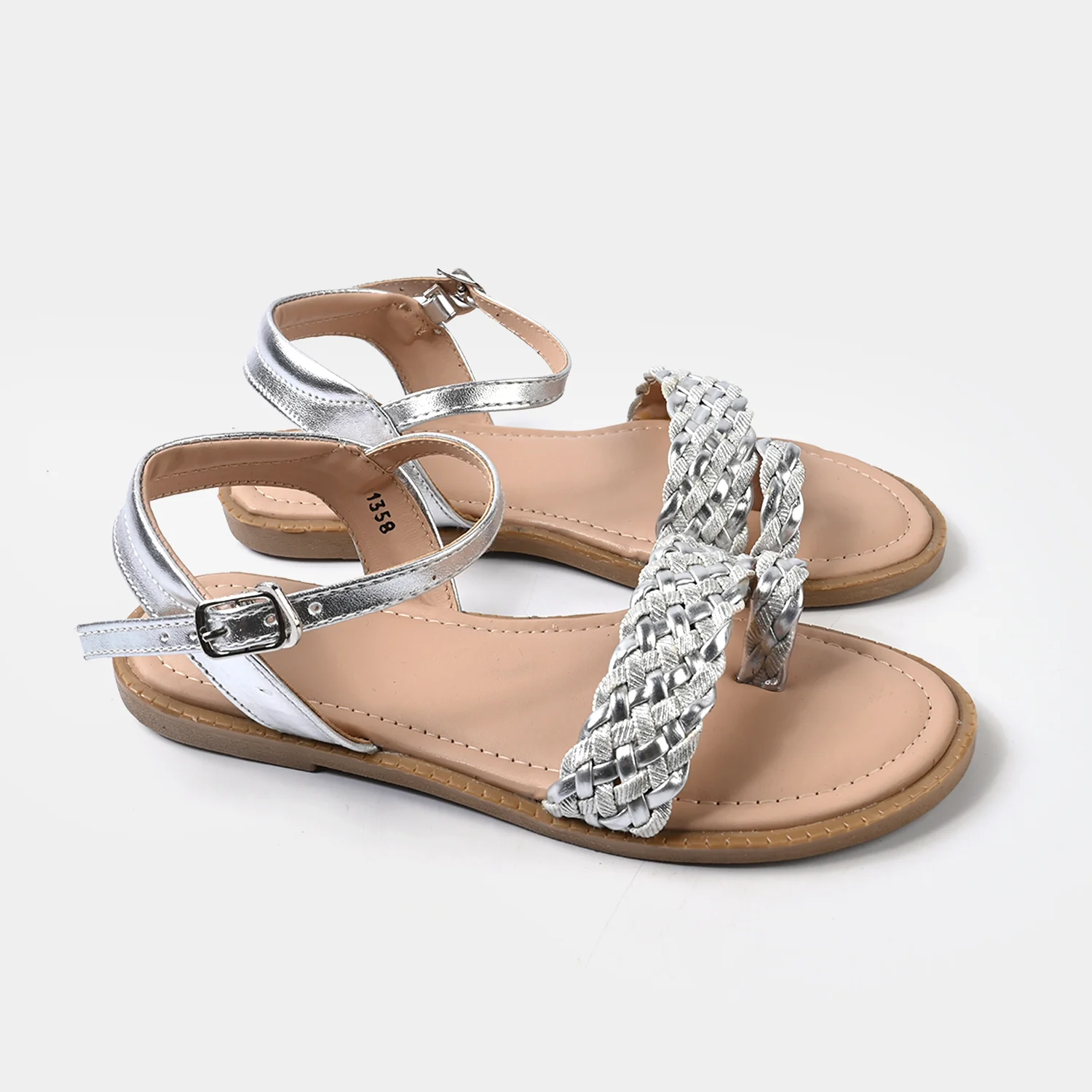 Girls Sandal 1358-SILVER - Image 3