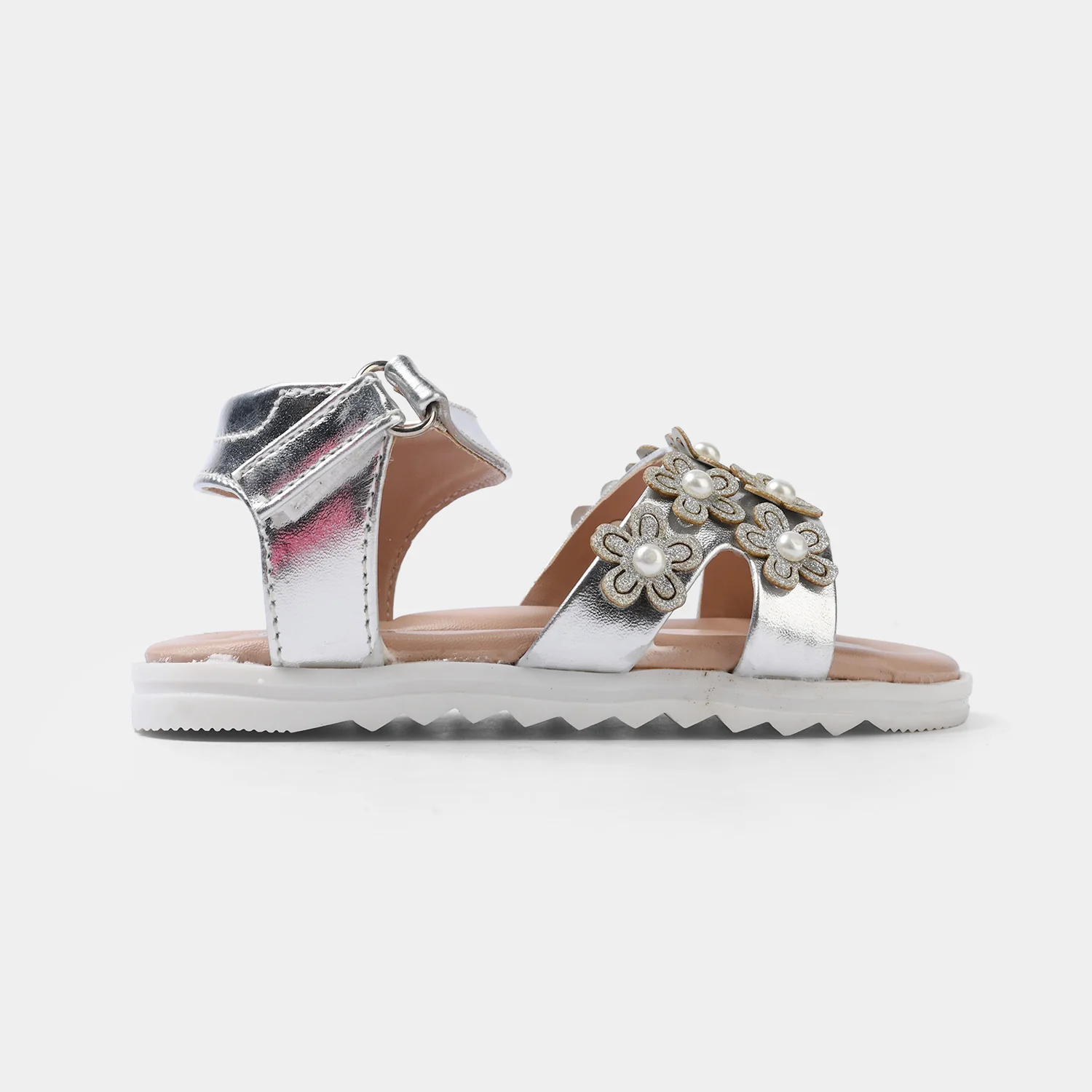 Girls Sandal 456-142-SILVER - Image 4