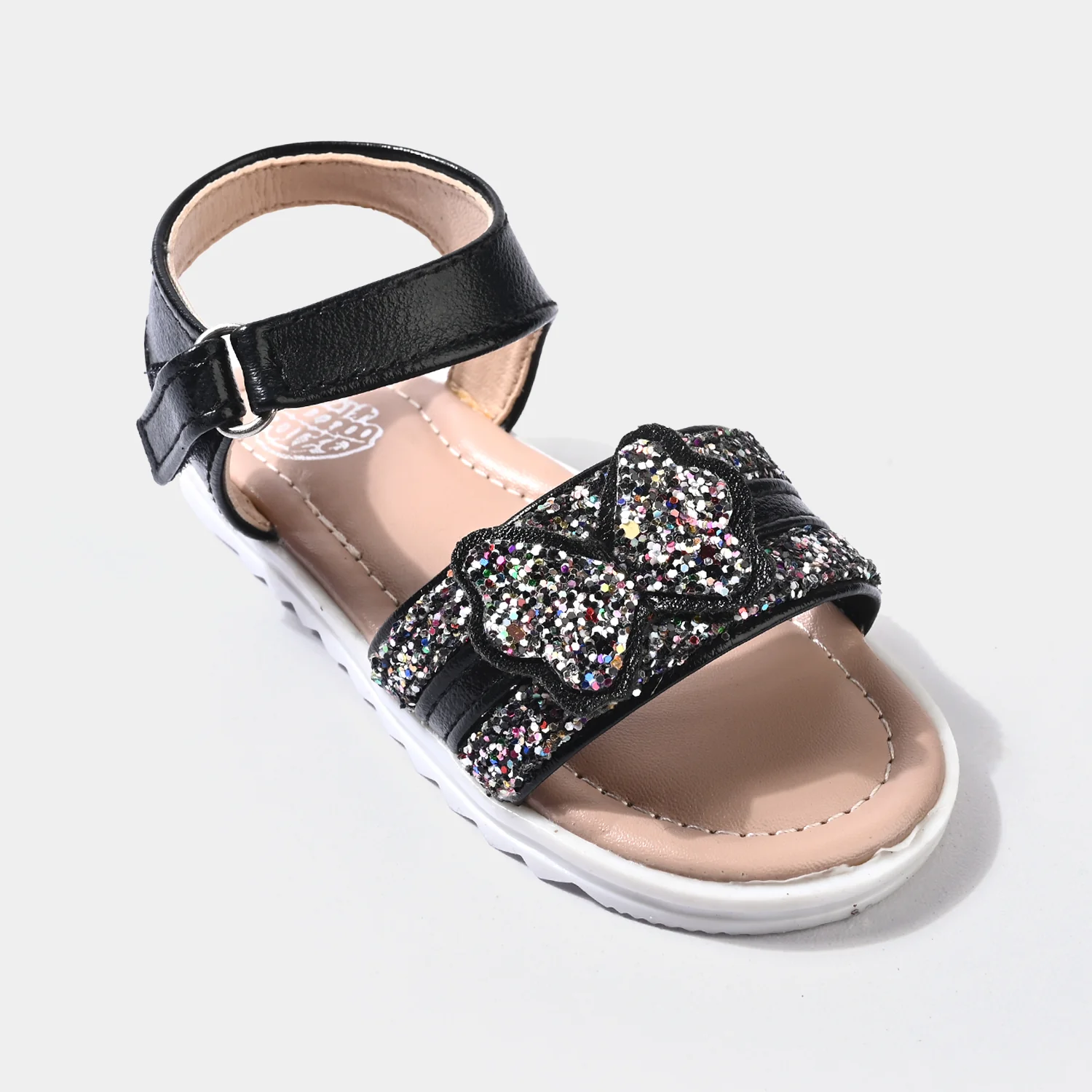 Girls Sandals 1345 Glitter Bow Strappy β Black
