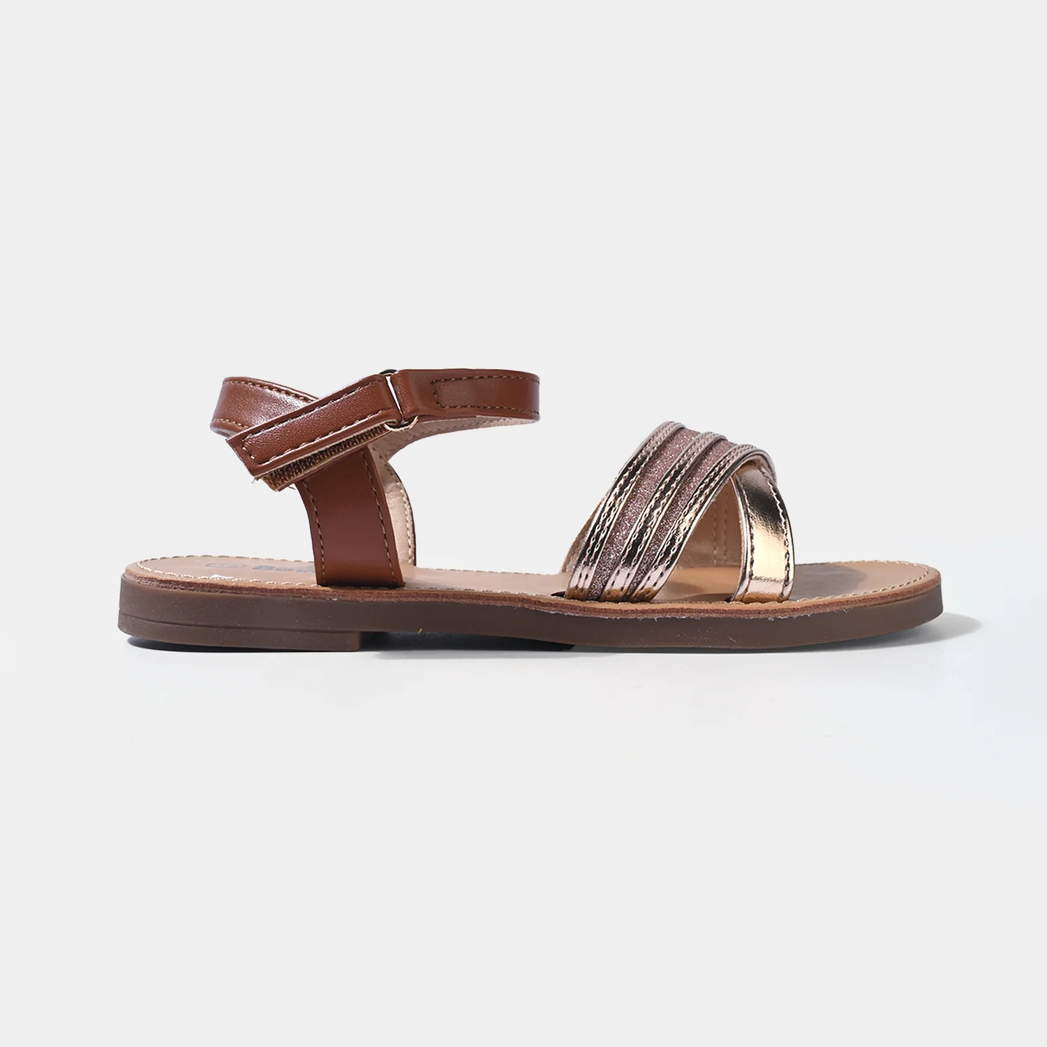 Girls Sandals 189-4 Glitter Strappy – Champagne - Image 4