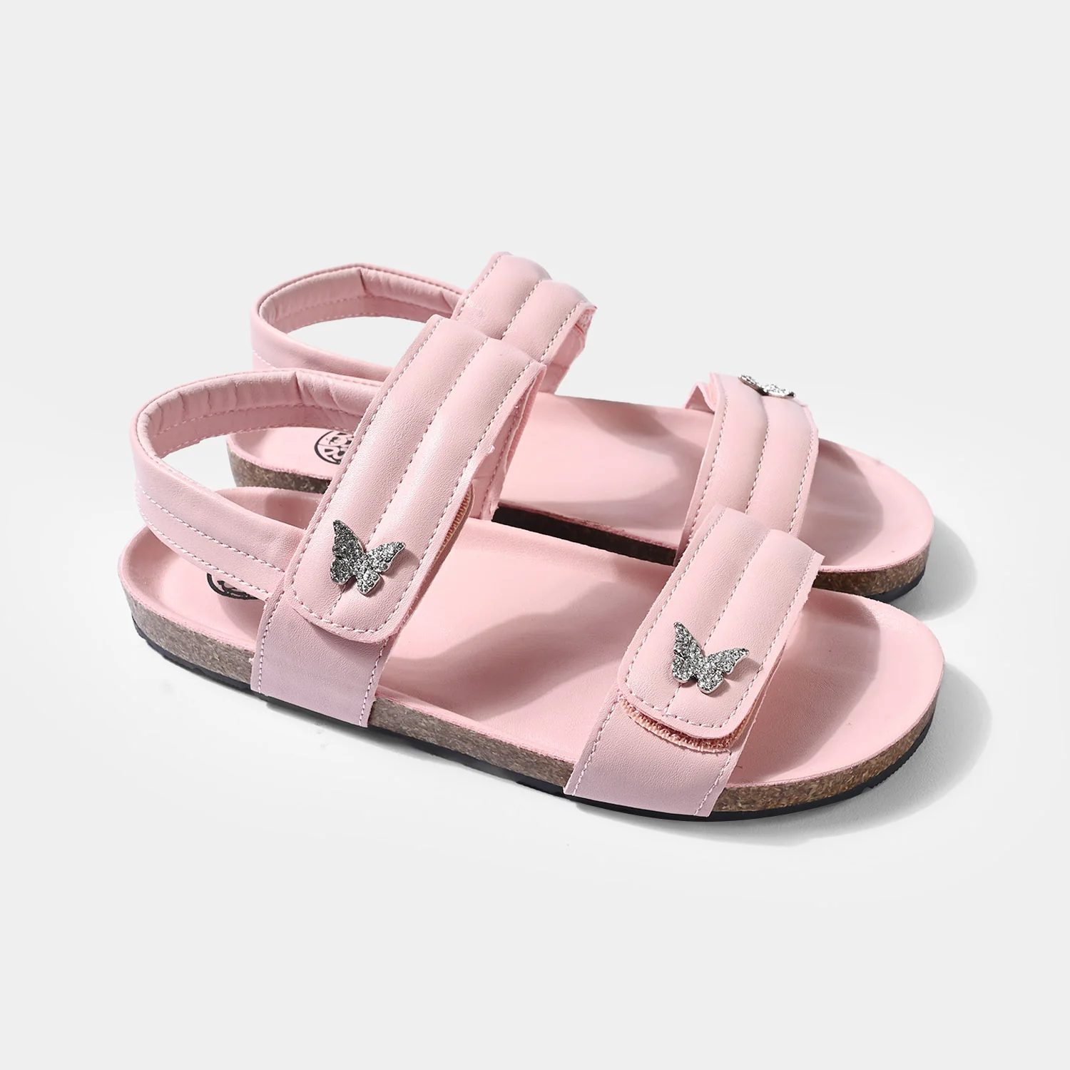 Girls Sandals H1040-G5 Butterfly Velcro – Pink - Image 3