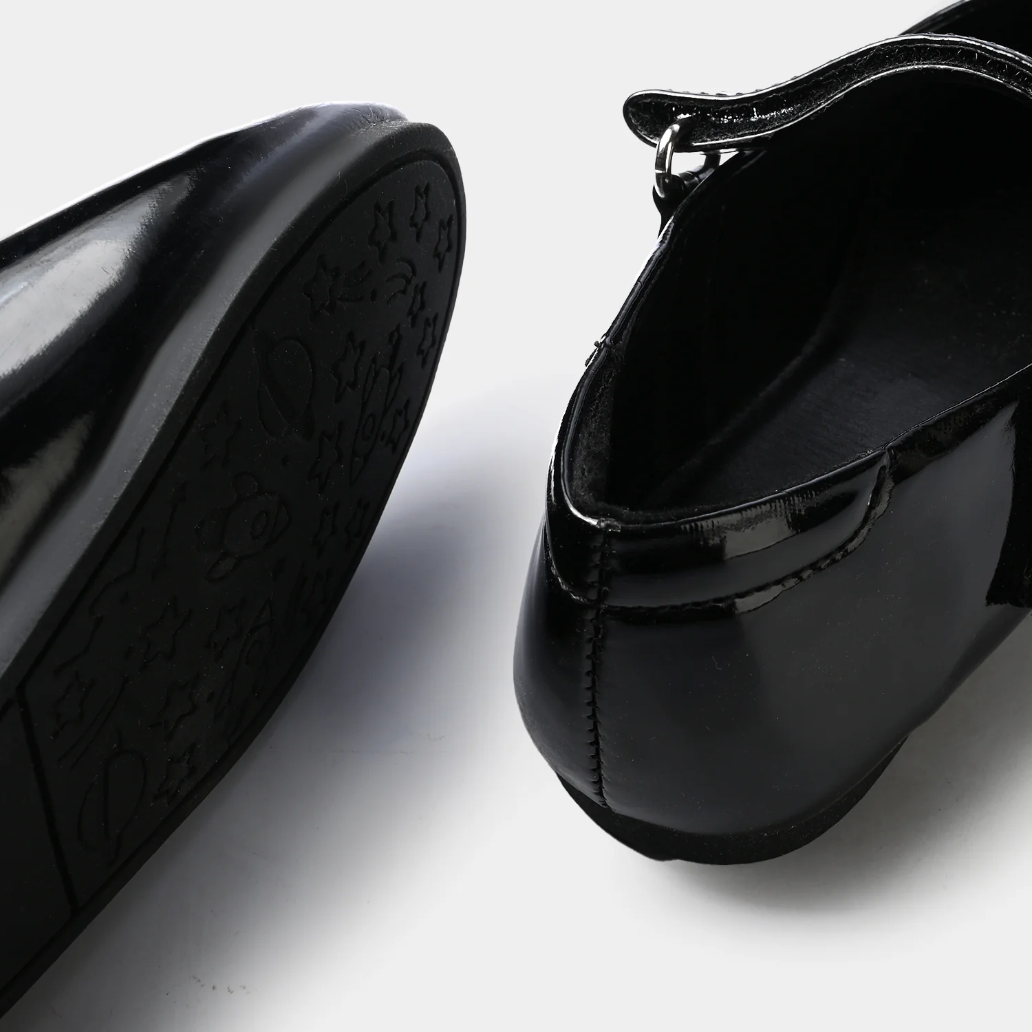 Girls School Shoes BS-048 – Black - Image 2