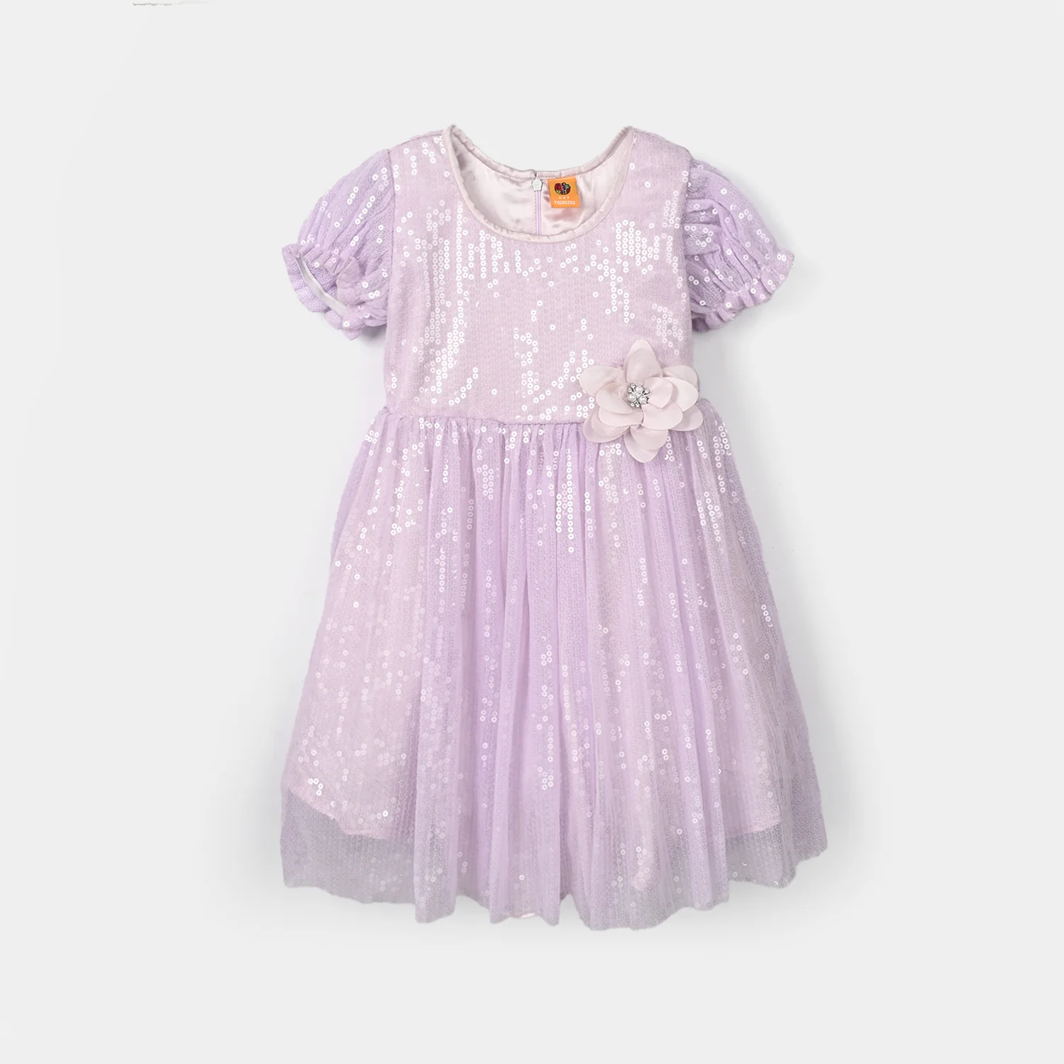 Girls Sequence Fancy Frock- Fairy Glow-Lilac - Image 6