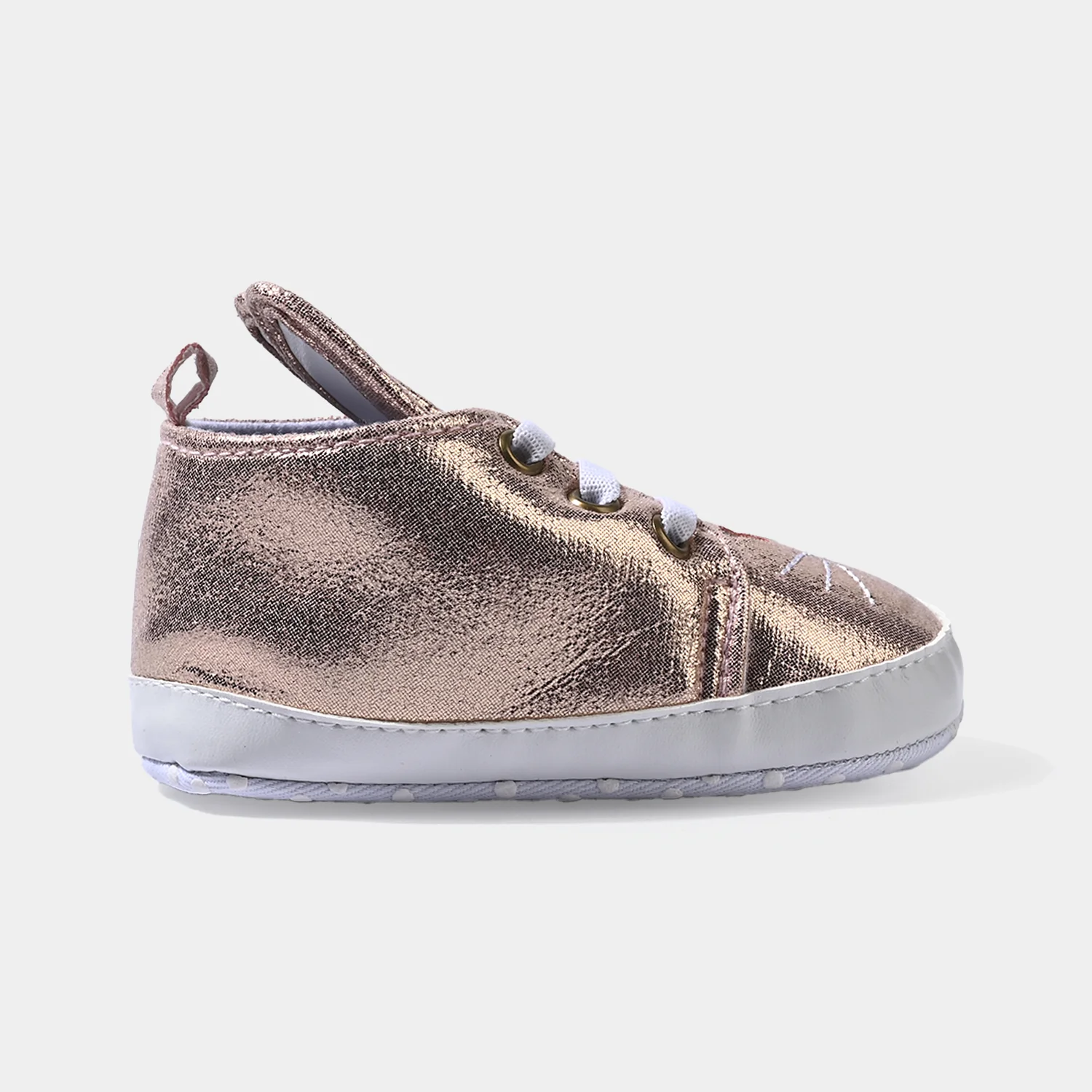 Girls Shoes B348 Glitter Bunny Sneakers – Rose Gold - Image 3