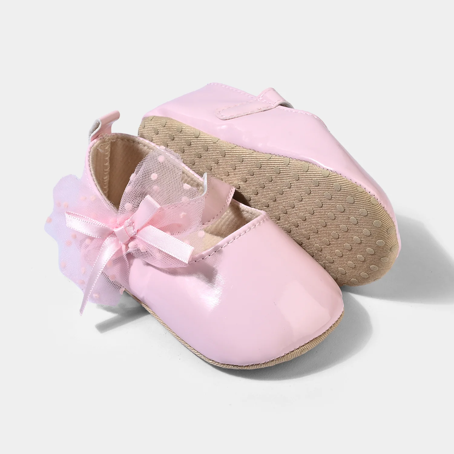 Girls Shoes D127 Bow Ballerina Pumps – Pink - Image 2