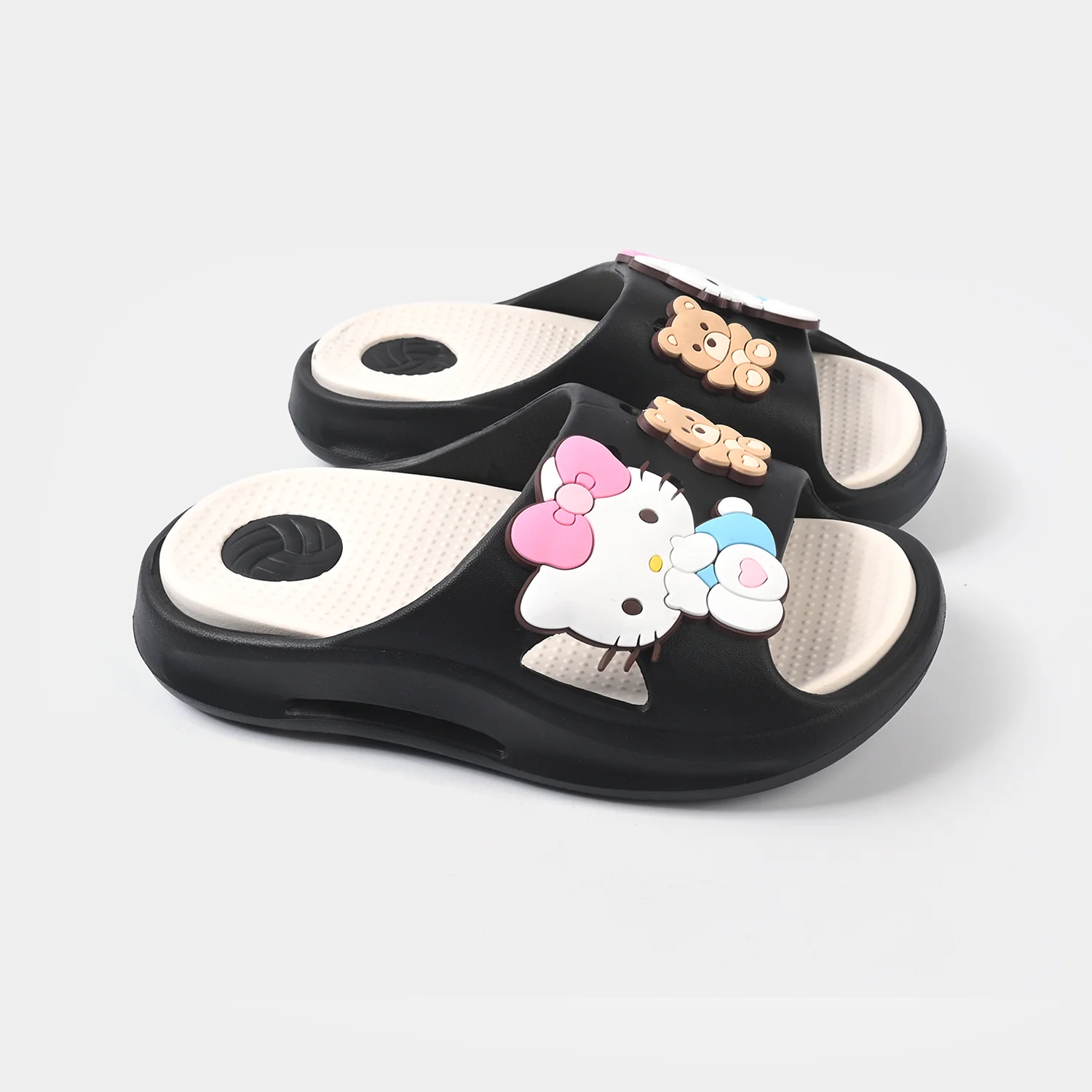 Girls Slipper 016-26 - BLACK - Image 3