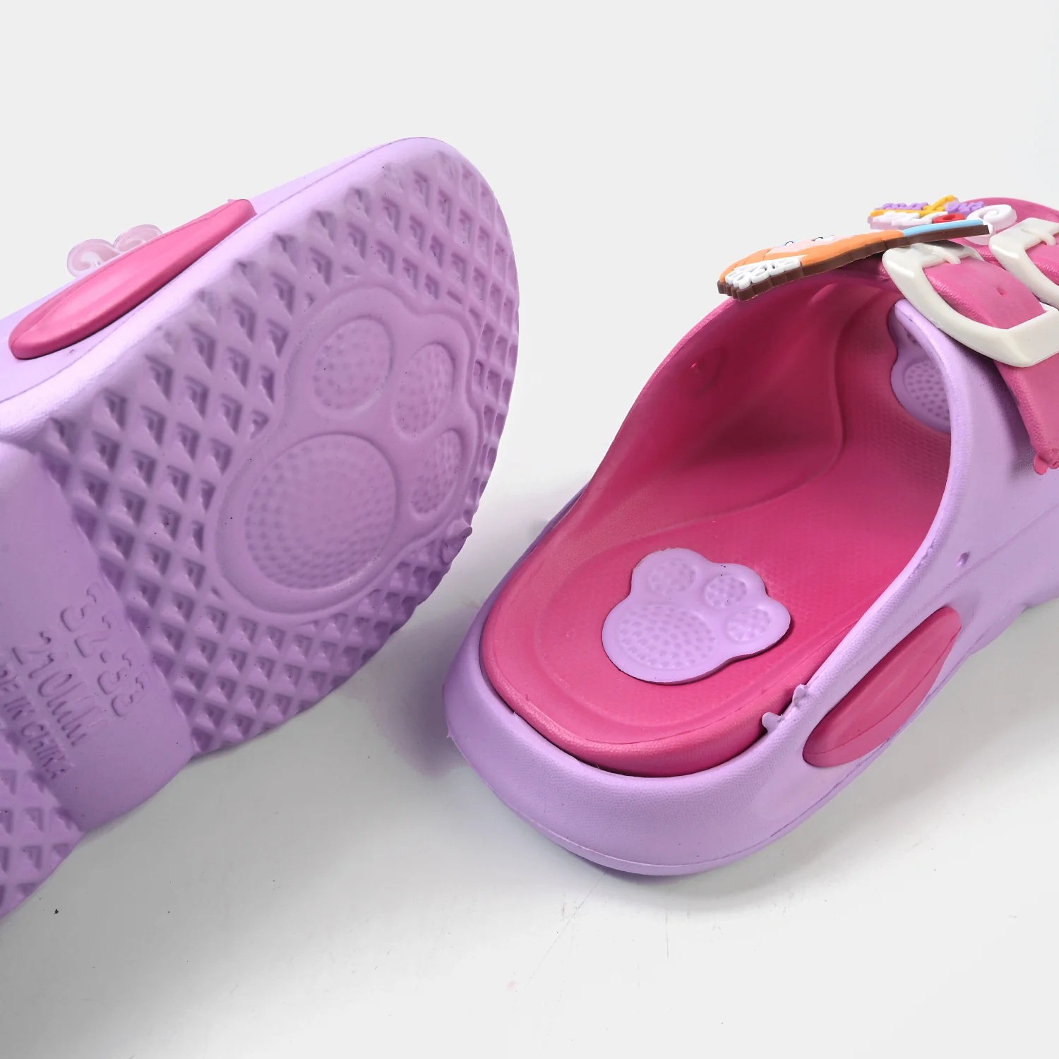Girls Slipper A11+34-Fuchsia - Image 4