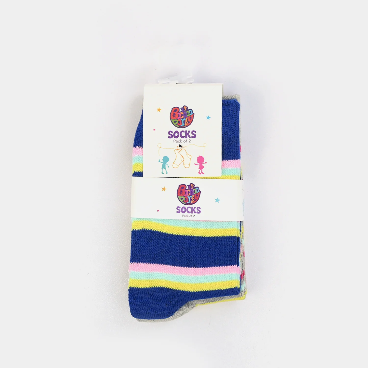 Girls Socks Pack Of 2 Striper - Image 2