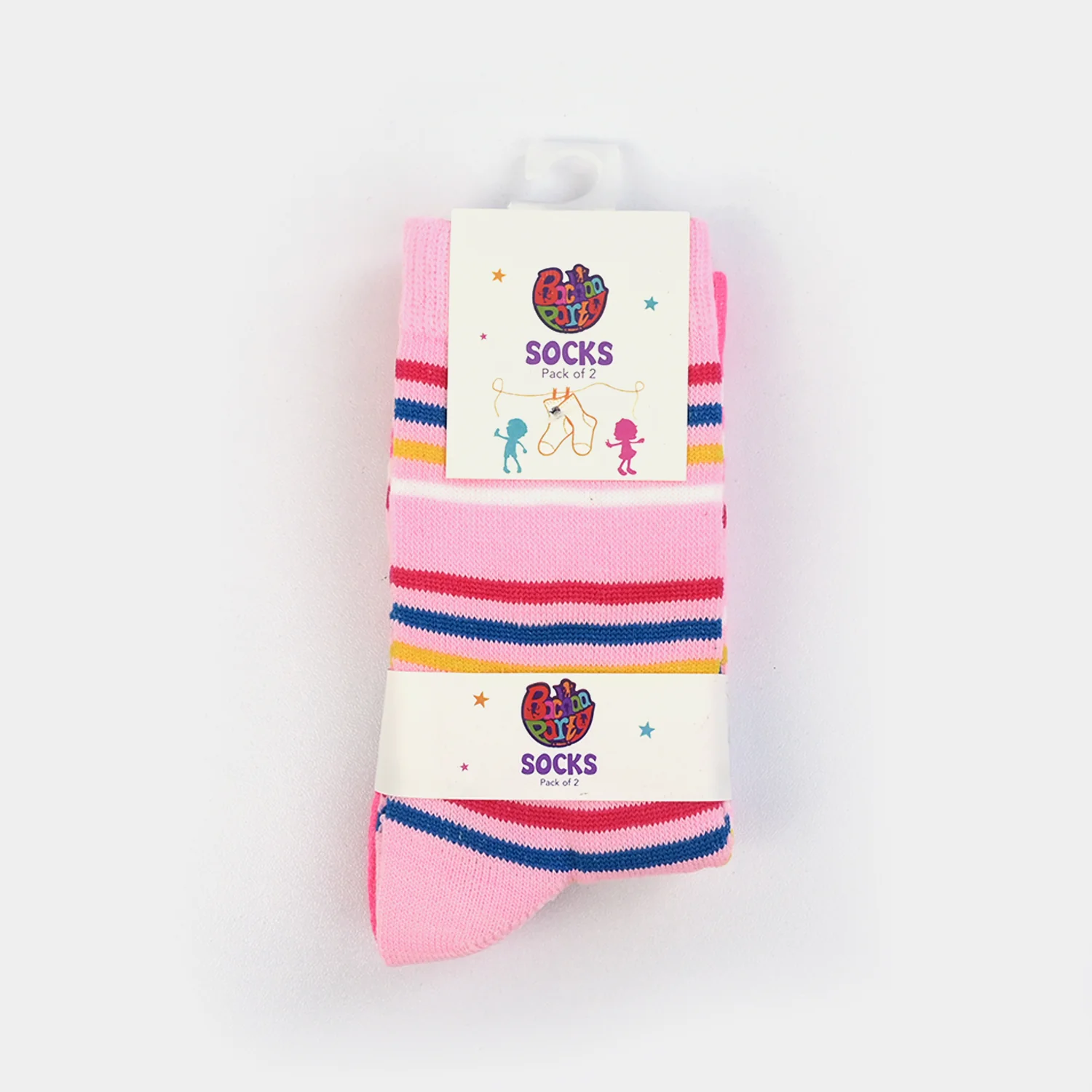 Girls Socks Pack Of 2 Striper - Image 2