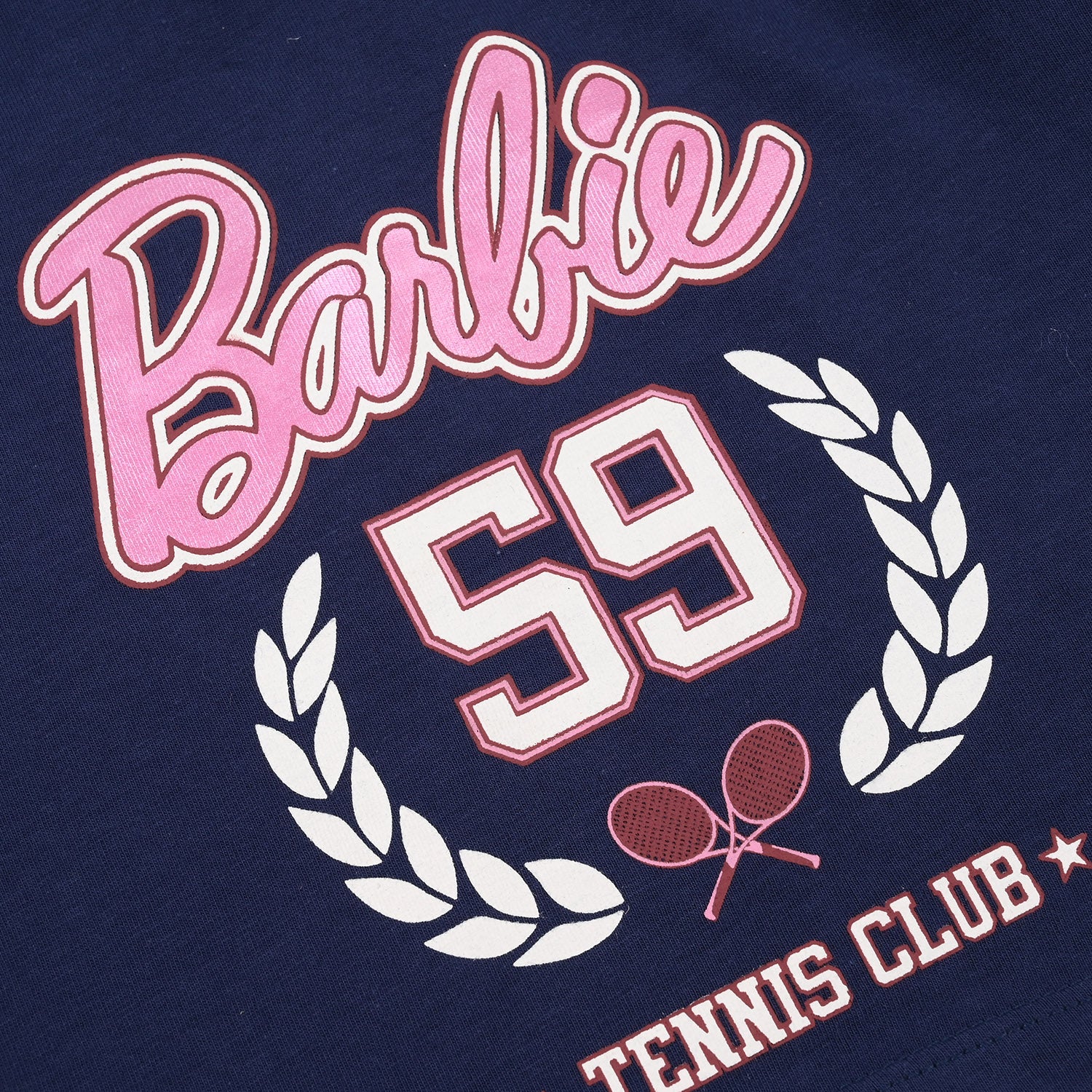 Girls Jersey/Terry T-Shirt (Barbie) - Navy Blue - Image 3