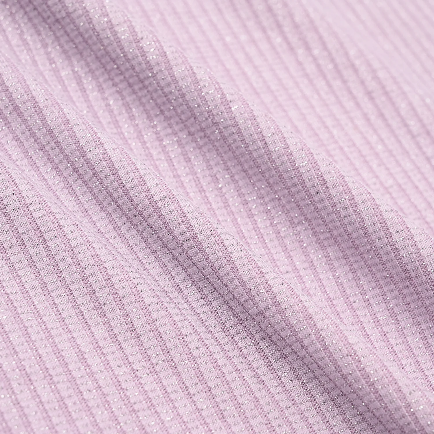 Girls 2x1 Rib T-Shirt Lurex – Purple - Image 2