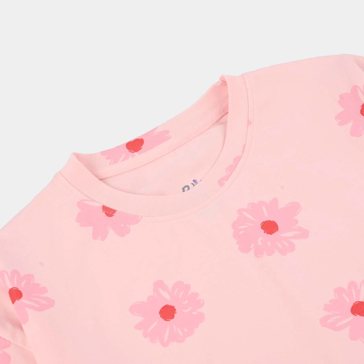 Girls Cotton Jersey T-Shirt (Florence) - Pink - Image 2
