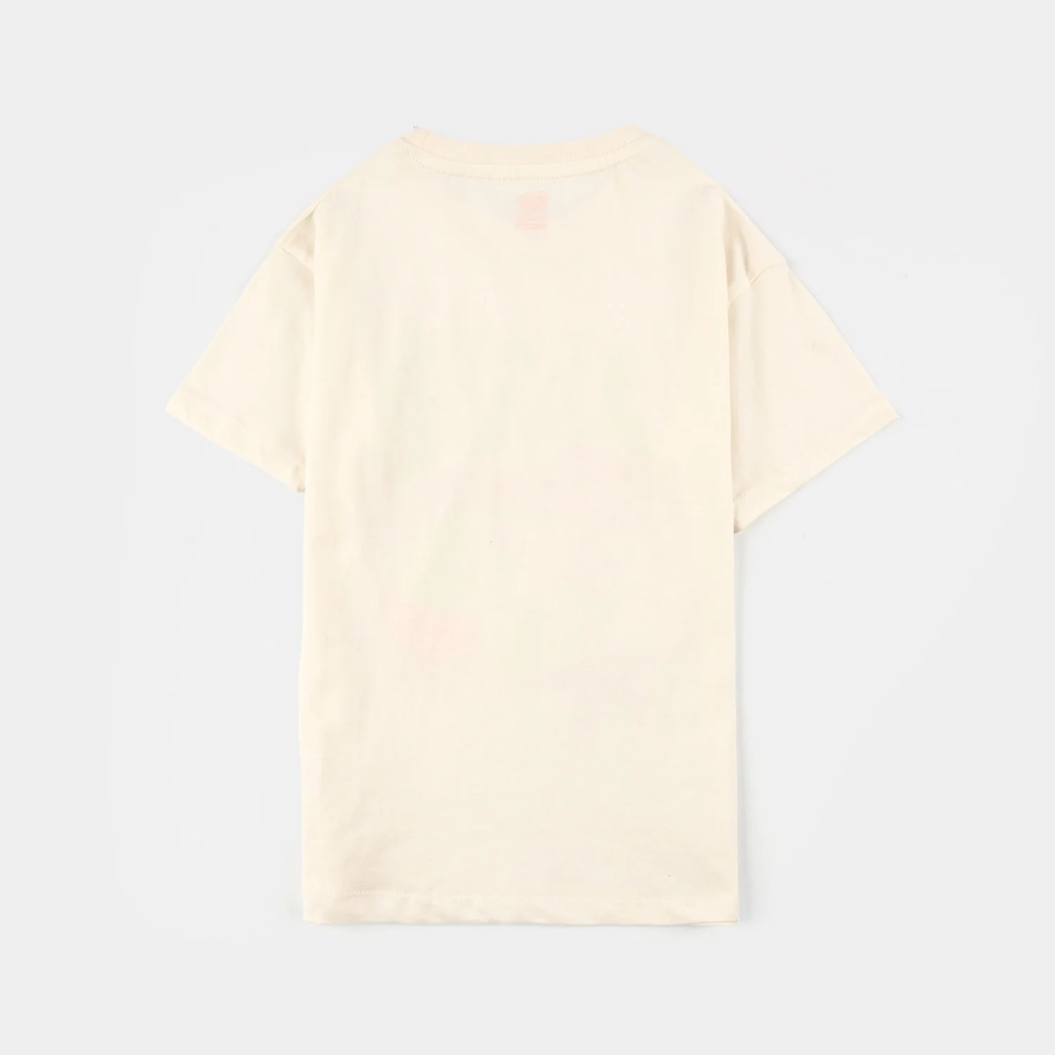 Girls Rib T-Shirt (Always Fabulous) - Off-White - Image 4